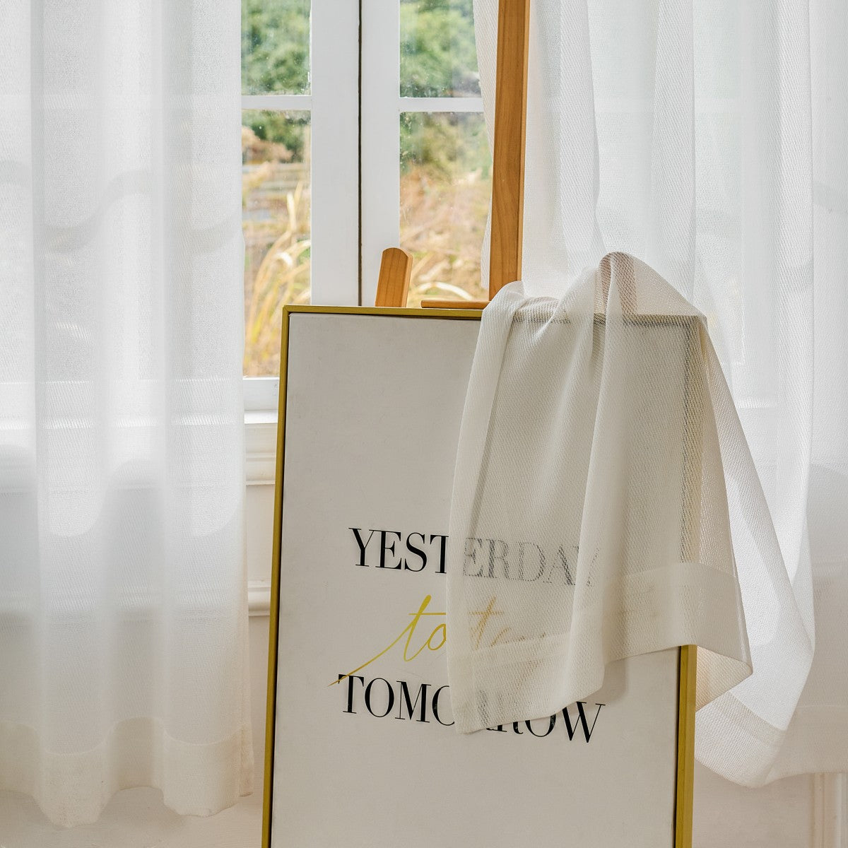 Chiara Soft Cashmere Twill Custom Sheer Curtains