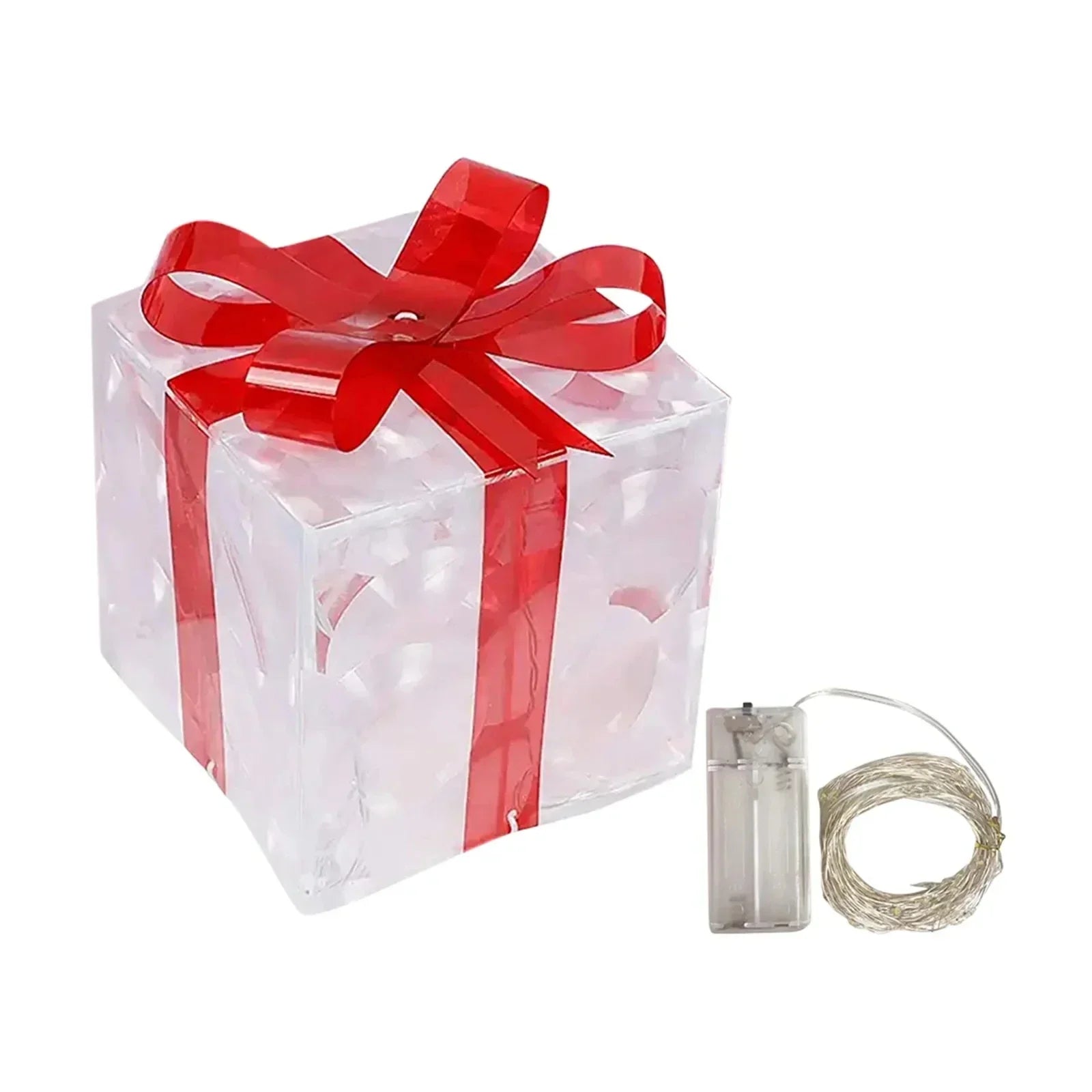Christmas Glowing Gift Box Decoration Ornament-0