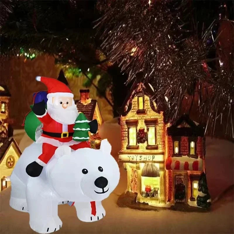 Christmas Inflatable Decoration Toy with Built-in LED Lights-3