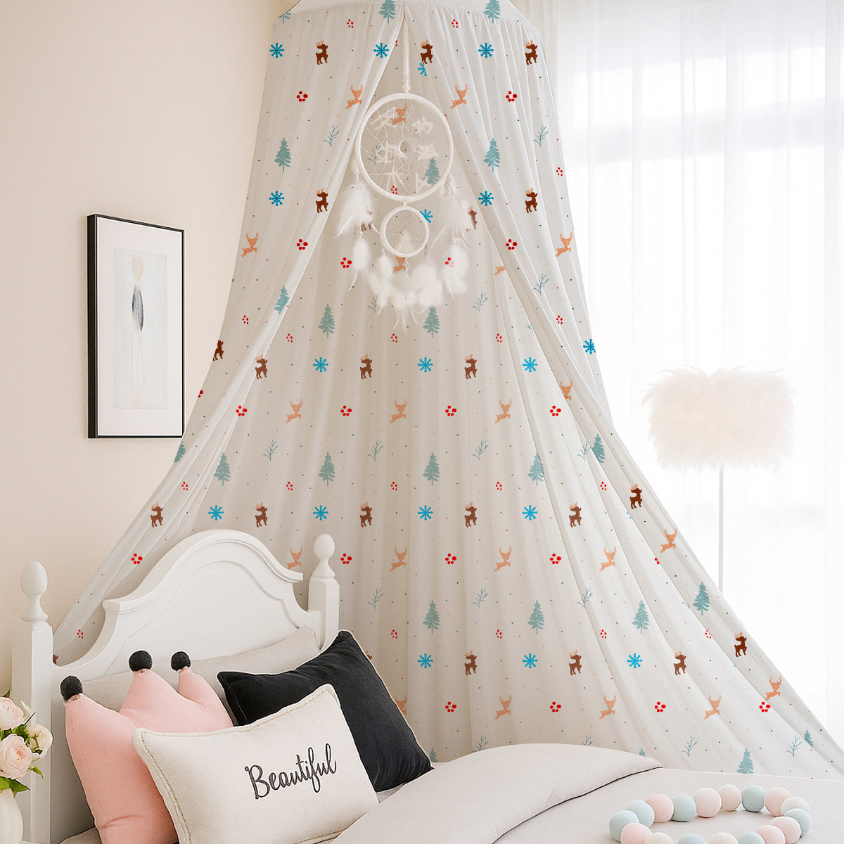 Christmas Raindeer Printed Canopy