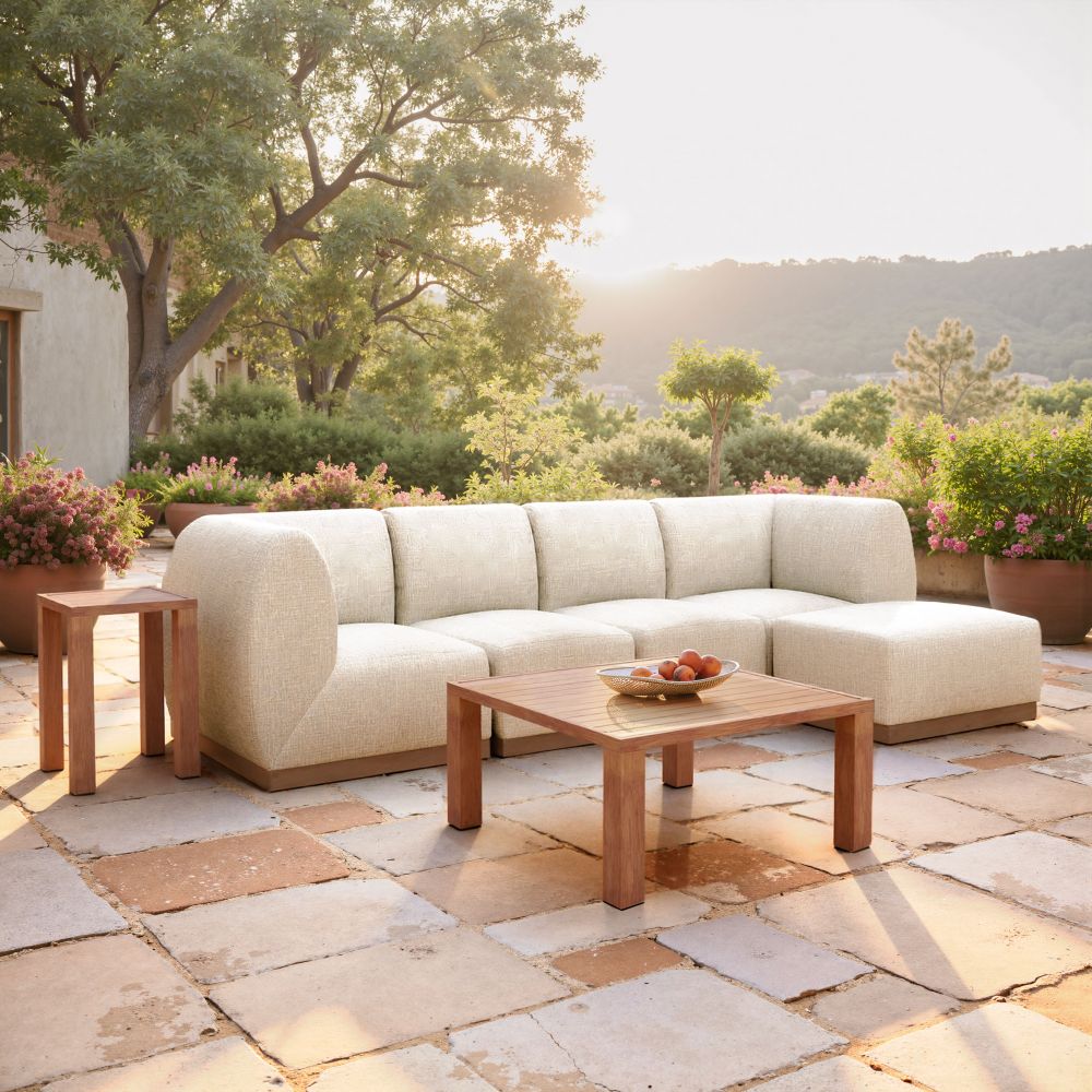 Christy Fabric Outdoor Armless Chair