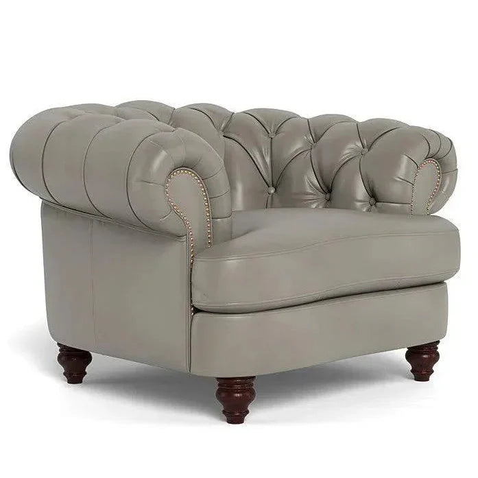 Classic Chesterfield-Inspired Leather Club Chair