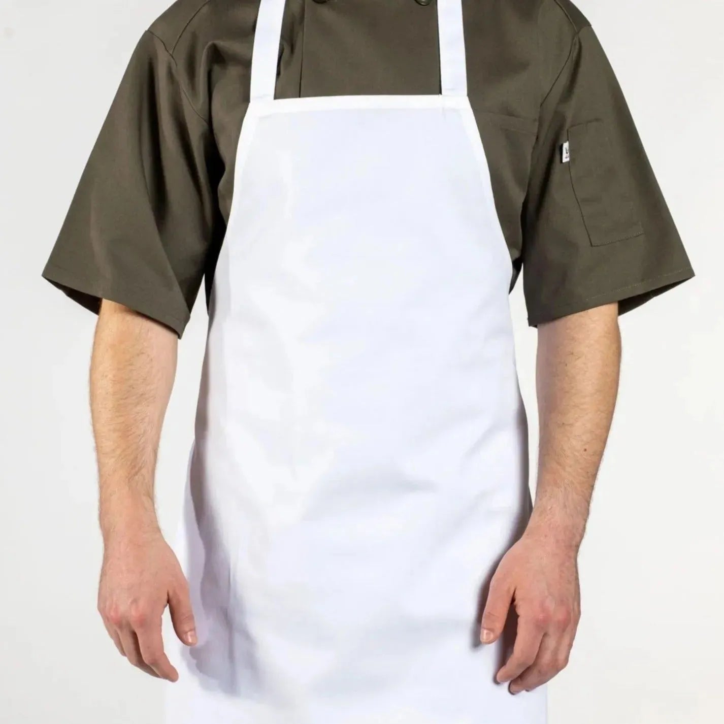 Classic Twill Cotton Blend Mid Length Bib Aprons 2 PK-0