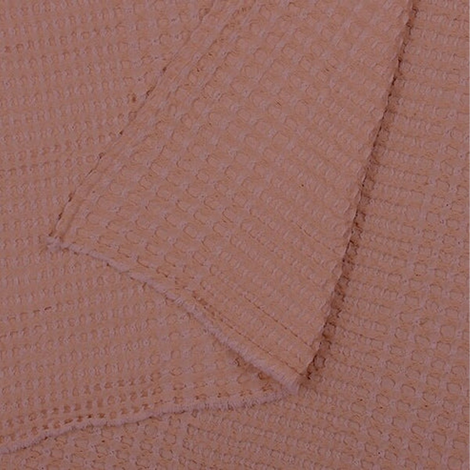 Clay - Waffle Weave Throw Blanket | Super Soft | Pre-Washed | Pure Linen, Linen Cotton Mix or Pure Cotton Fabric-1