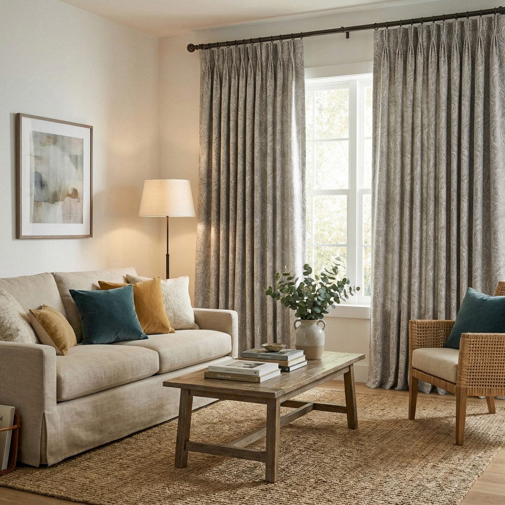 Cormac Persian Gray Ripple Curtains