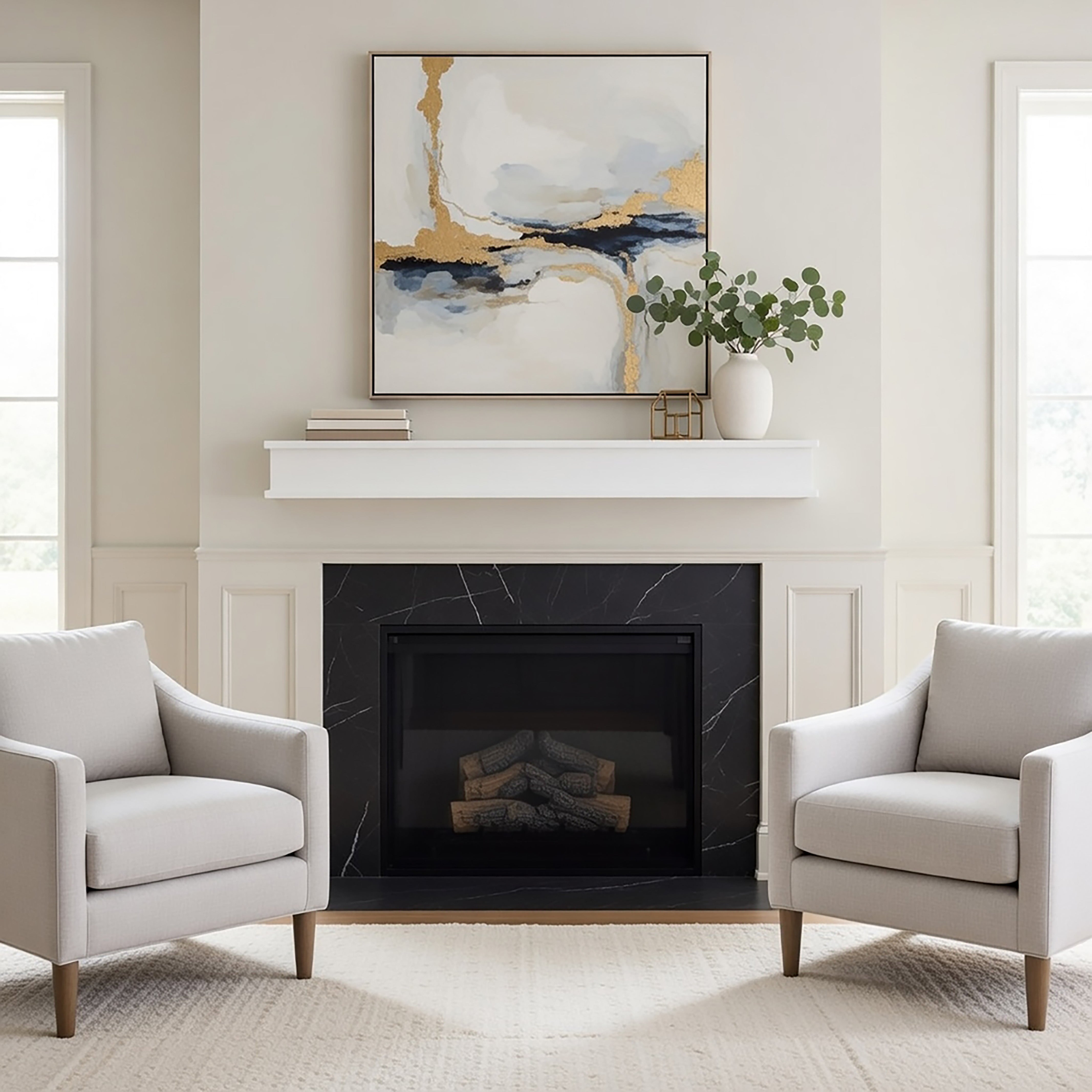 Cottage Fireplace Mantel Shelf – Real Wood