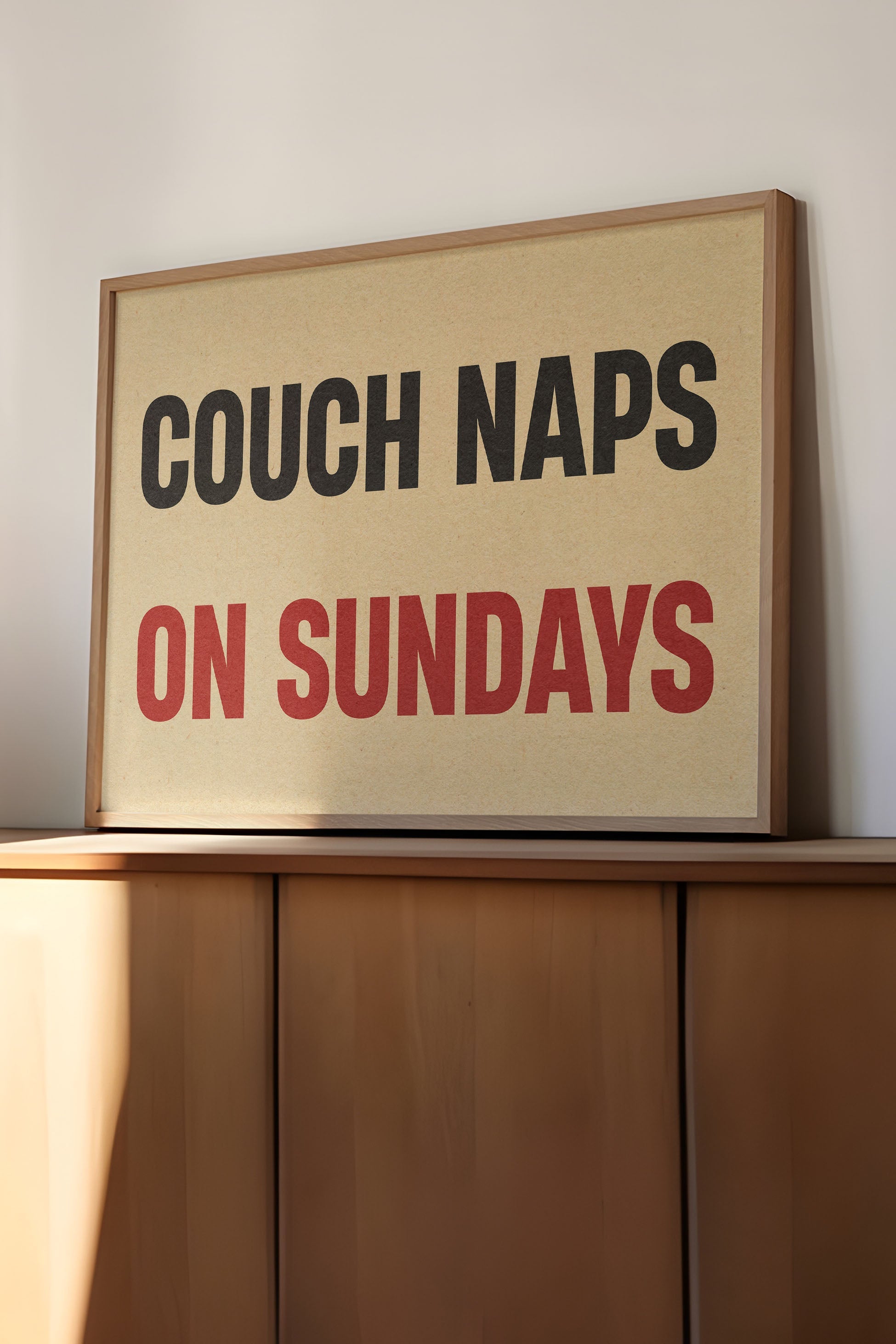 Couch Naps On Sundays Poster Print