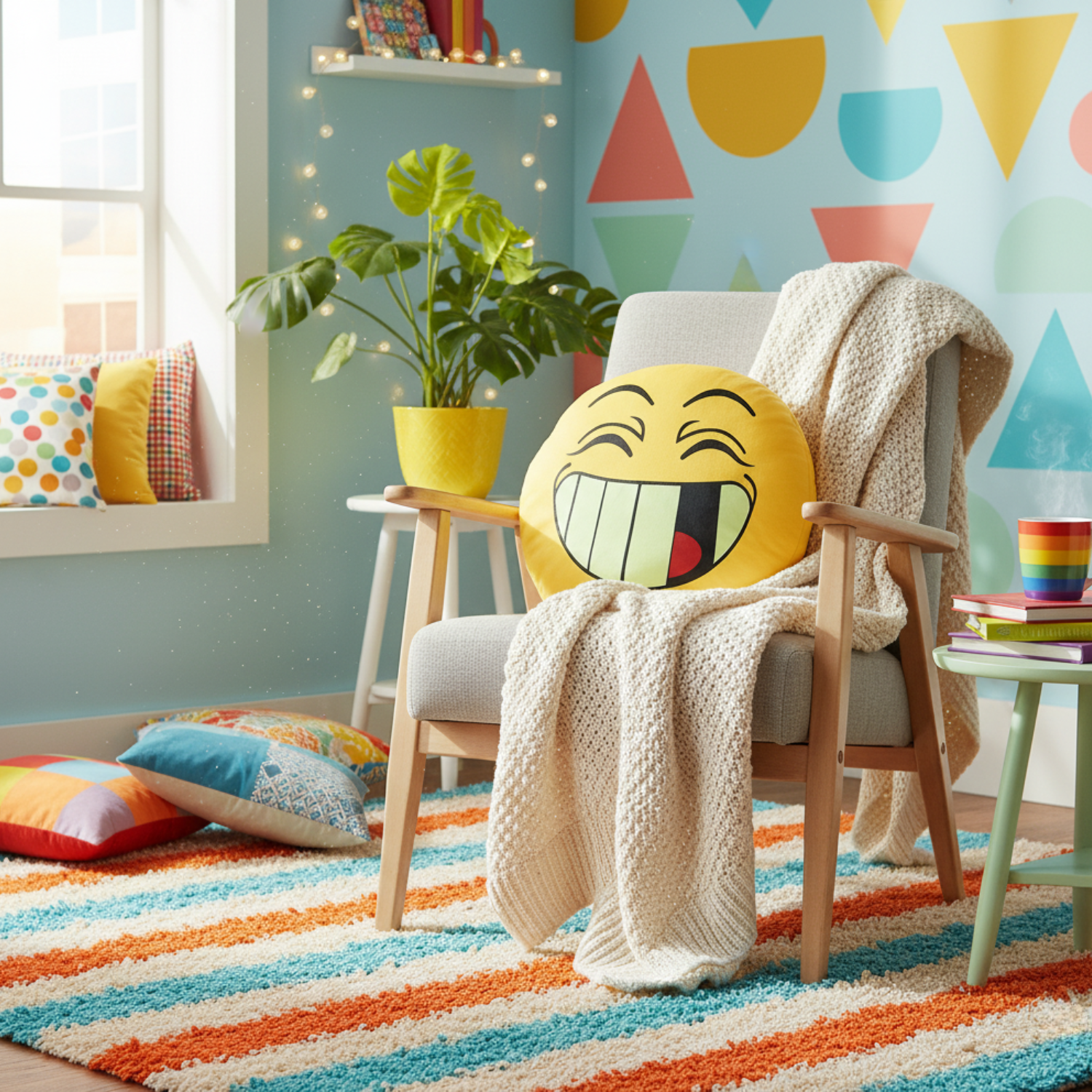 Tache Squishy Crazy Faces Microbead Cushions Throw Pillows