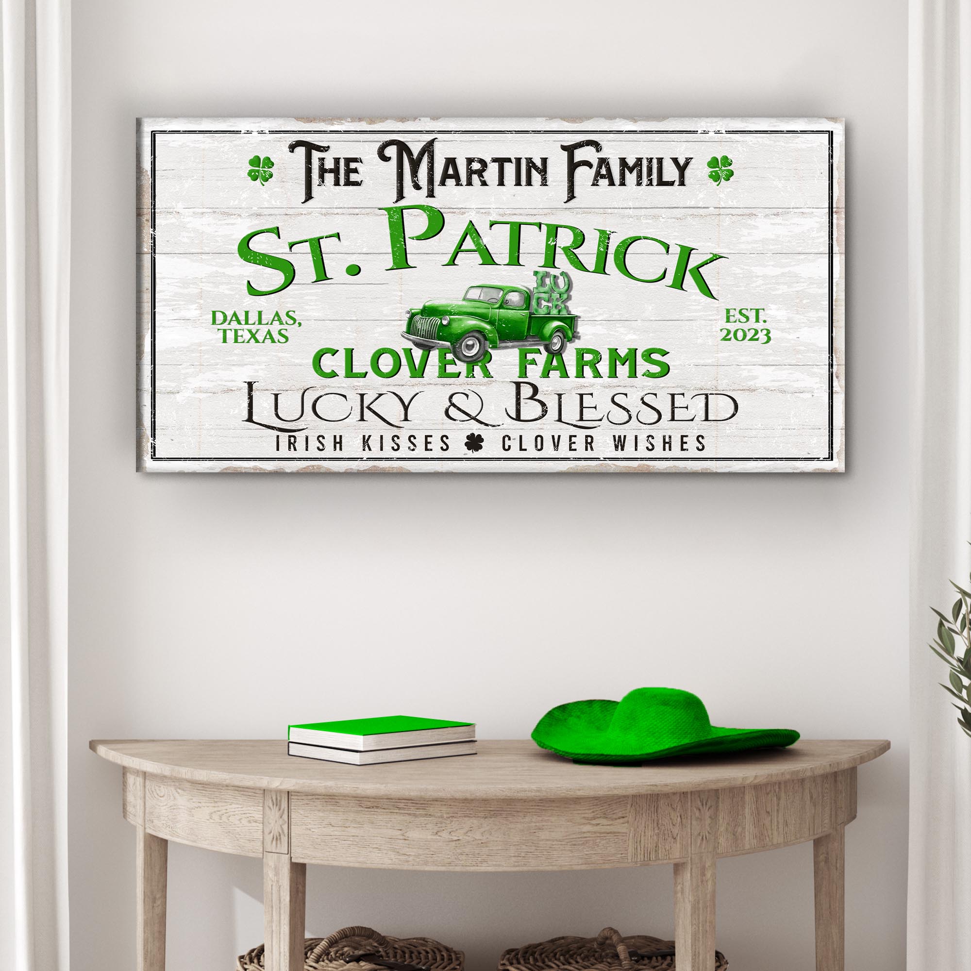 Custom St. Patrick Farmhouse Family Sign