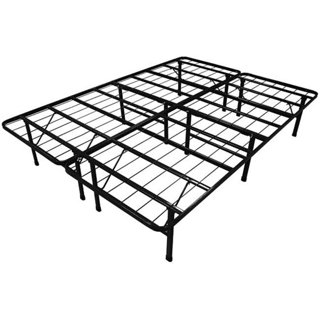 King-size Steel Folding Metal Platform Bed Frame-0