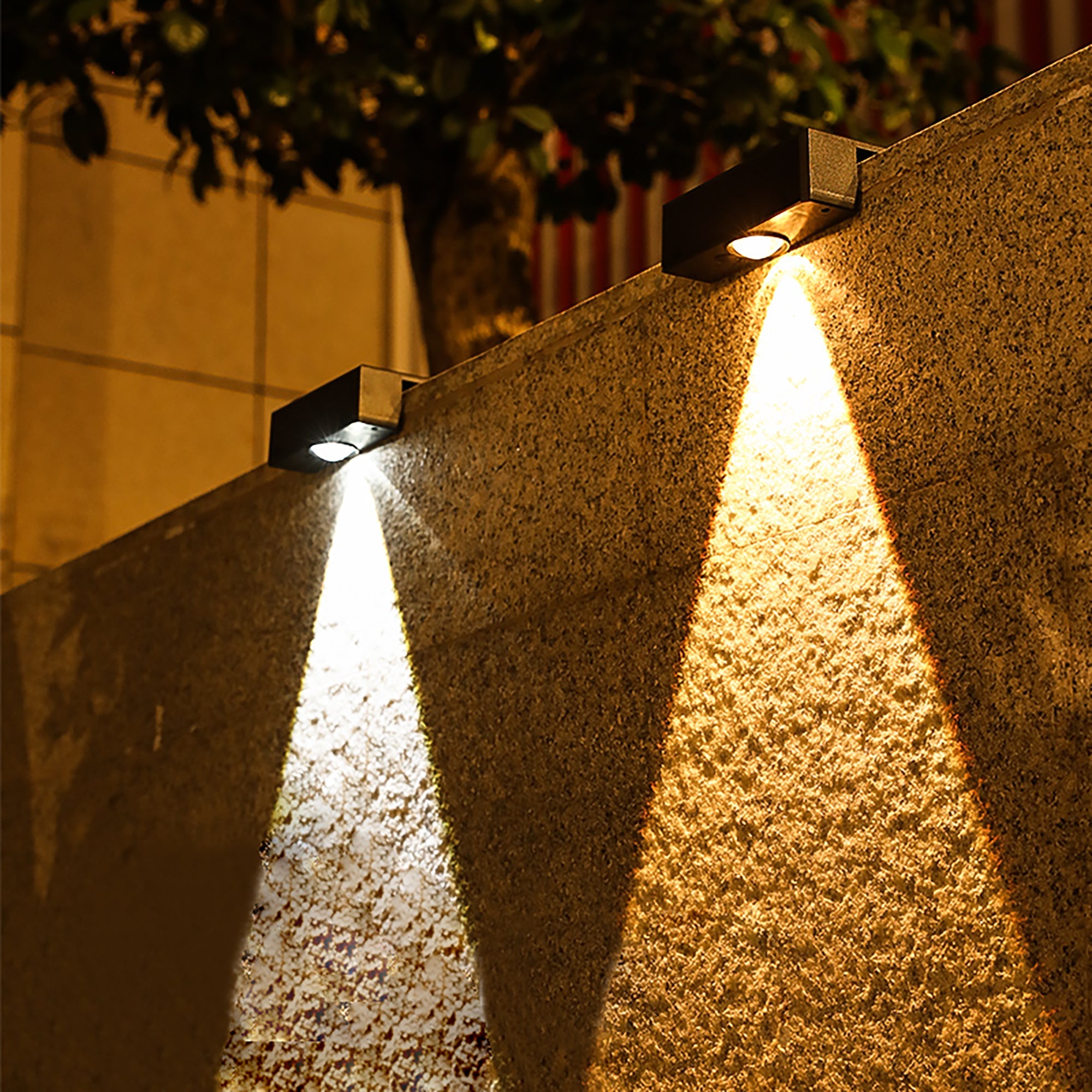 4-Pack Oudoor Solar Powered Deck Lights Wall Lamp-4