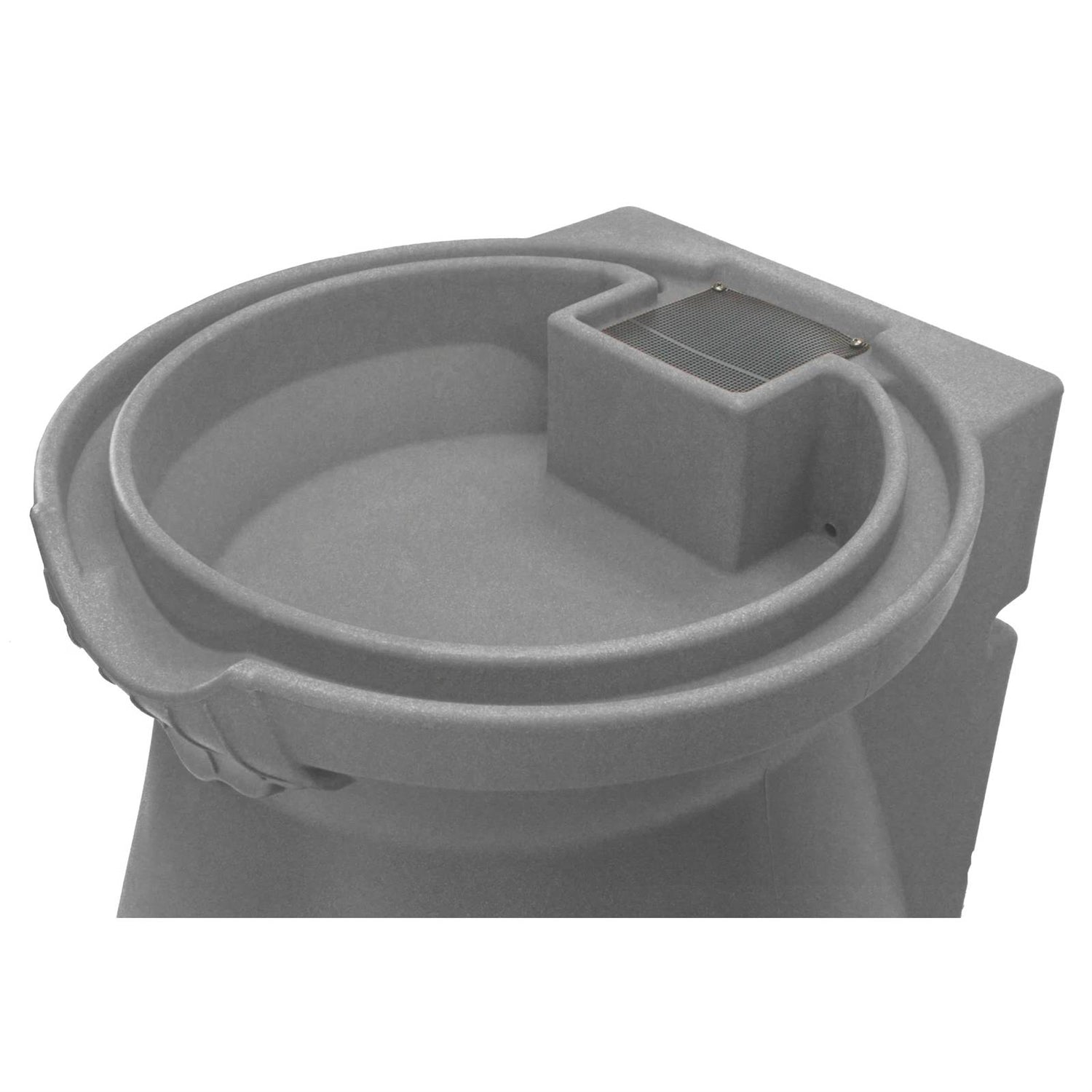 Grey Granite 65 Gallon Plastic Urn Rain Barrel with Planter Top-2