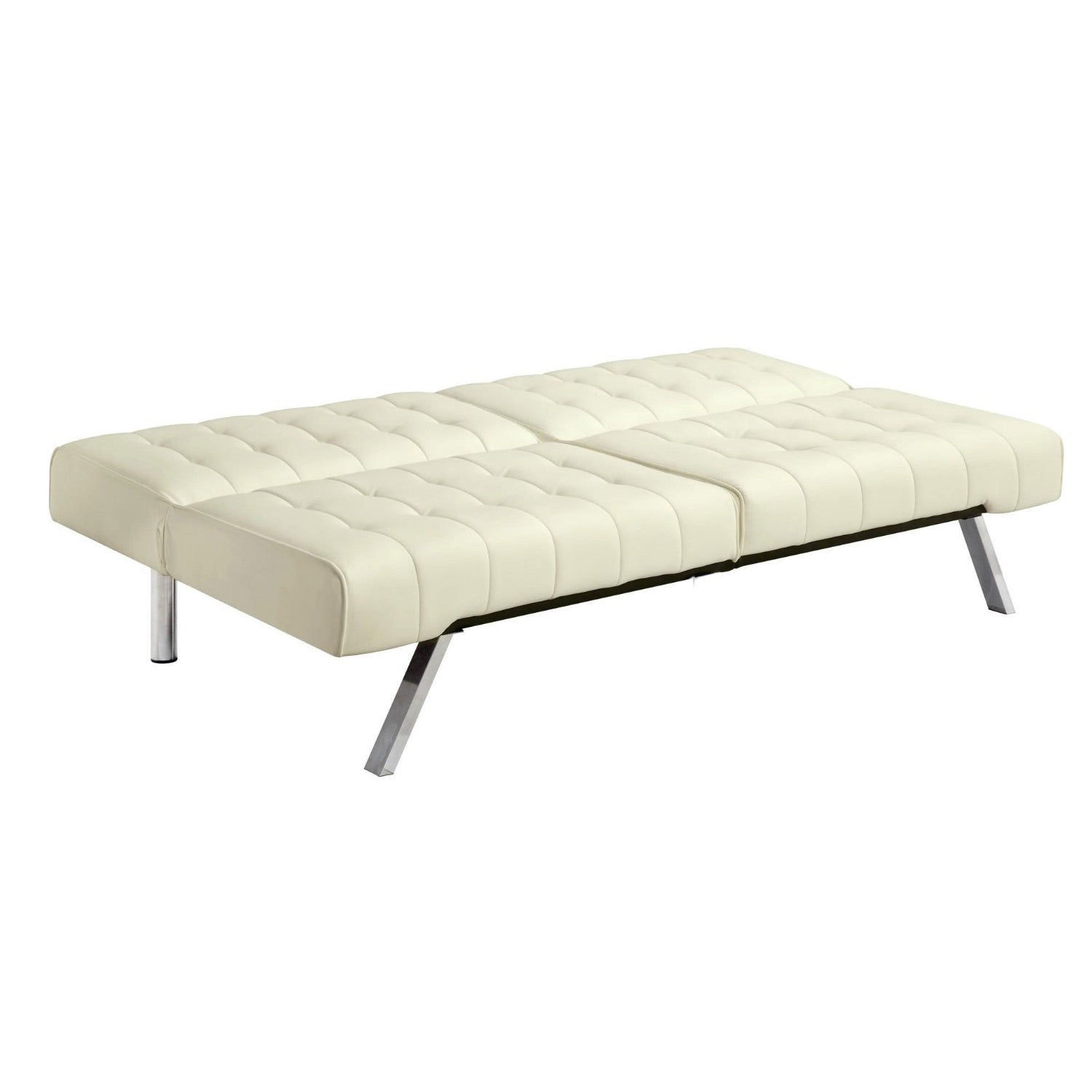 Splitback Multi-Position Futon Sofa Sleeper in Vanilla-4