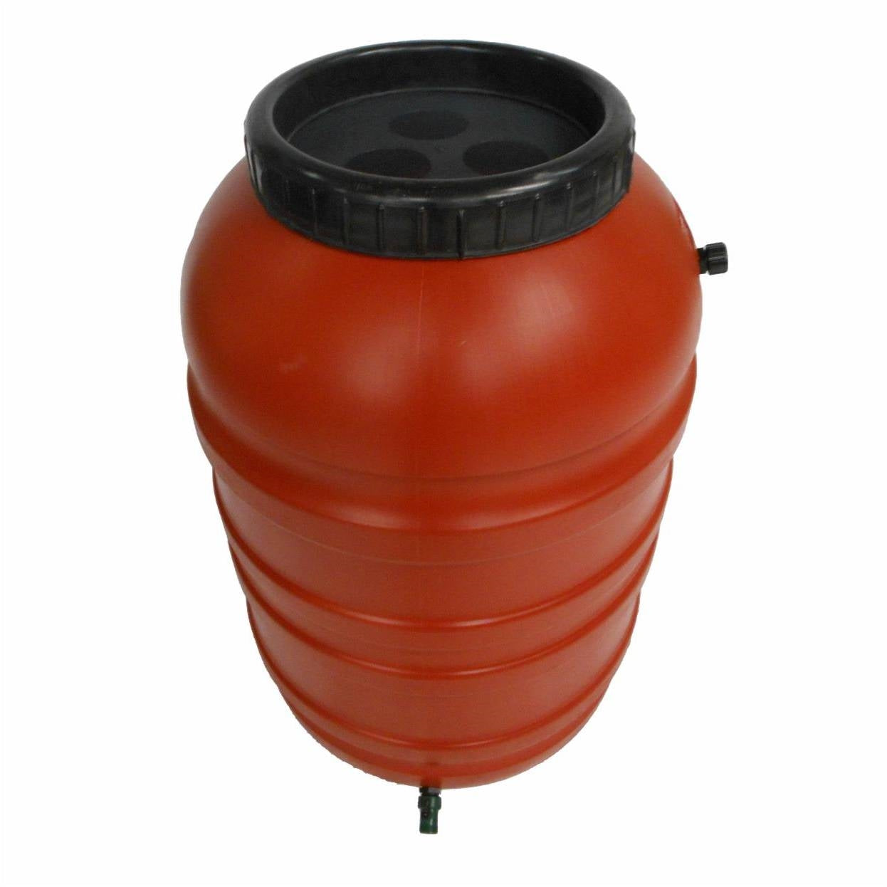 Terra Cotta Red HDPE Plastic 55-Gallon Rain Barrel with Spigot-0