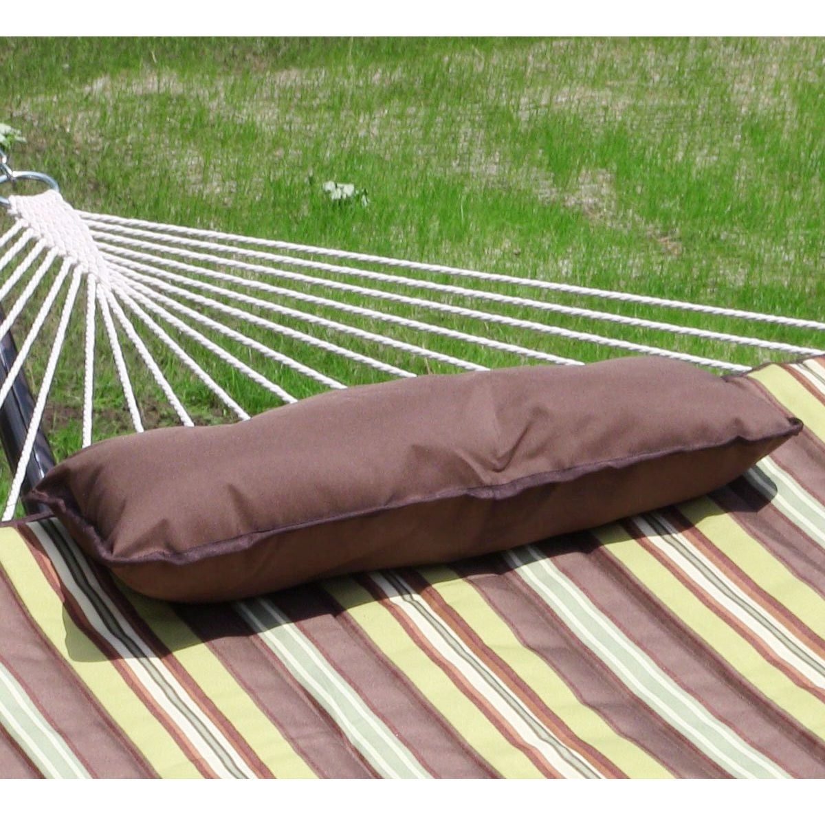 Rope Hammock Set with Stand Pad and Pillow 55 x 144-inch - Desert Stripe-2