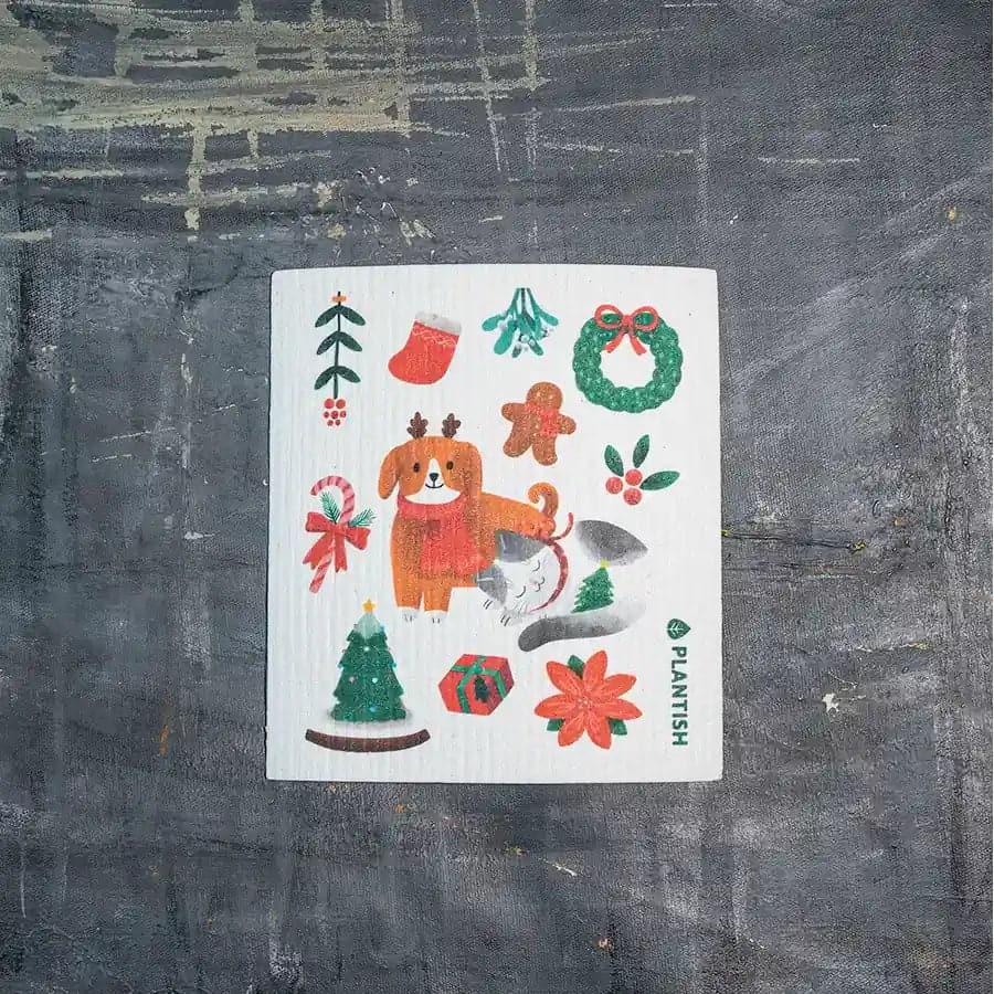 Santa Friends - Swedish Sponge Cloth-0