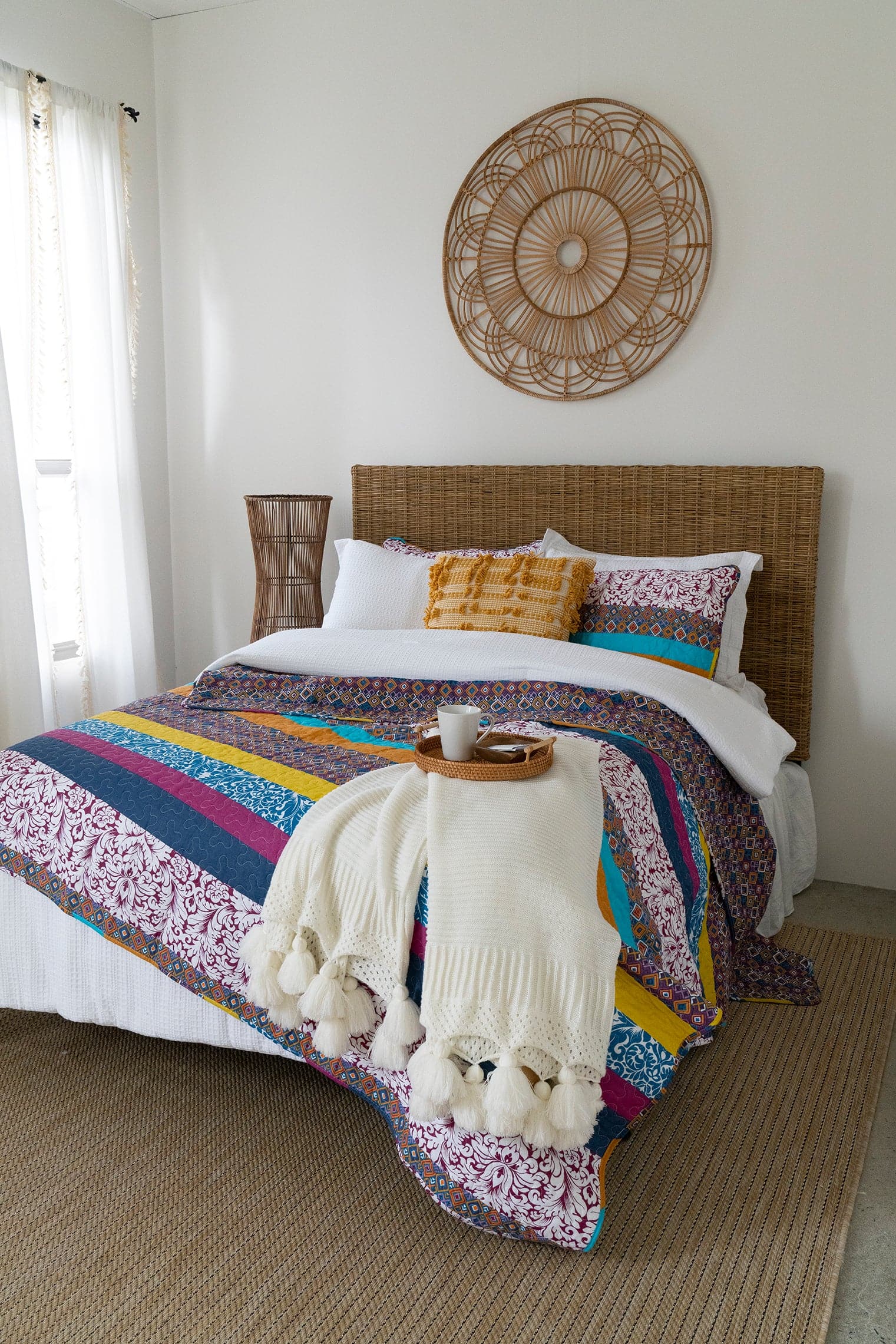 Boho Stripe Quilt Set