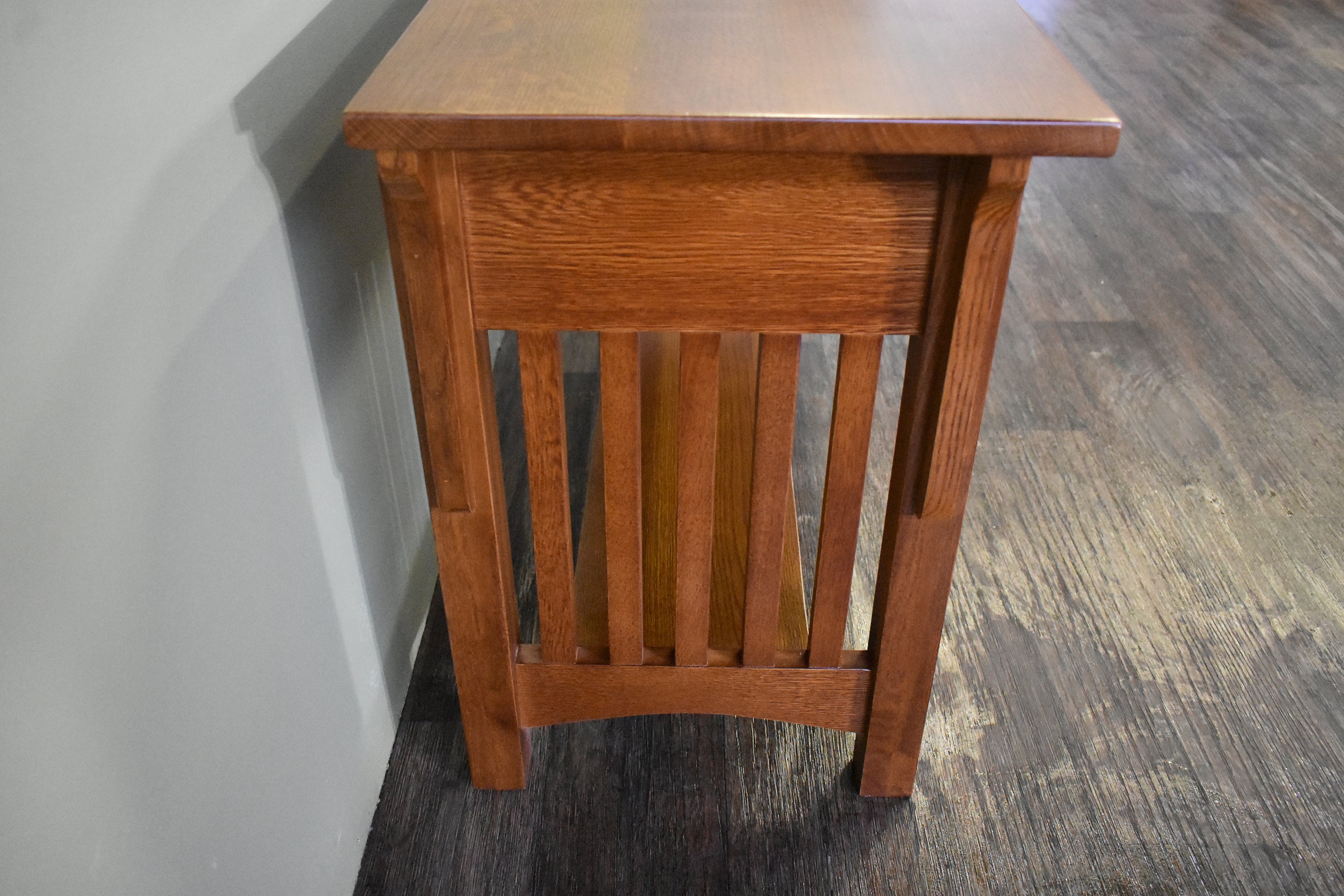 Mission 1 Drawer Crofter Style Console Table - Michael's Cherry Stain