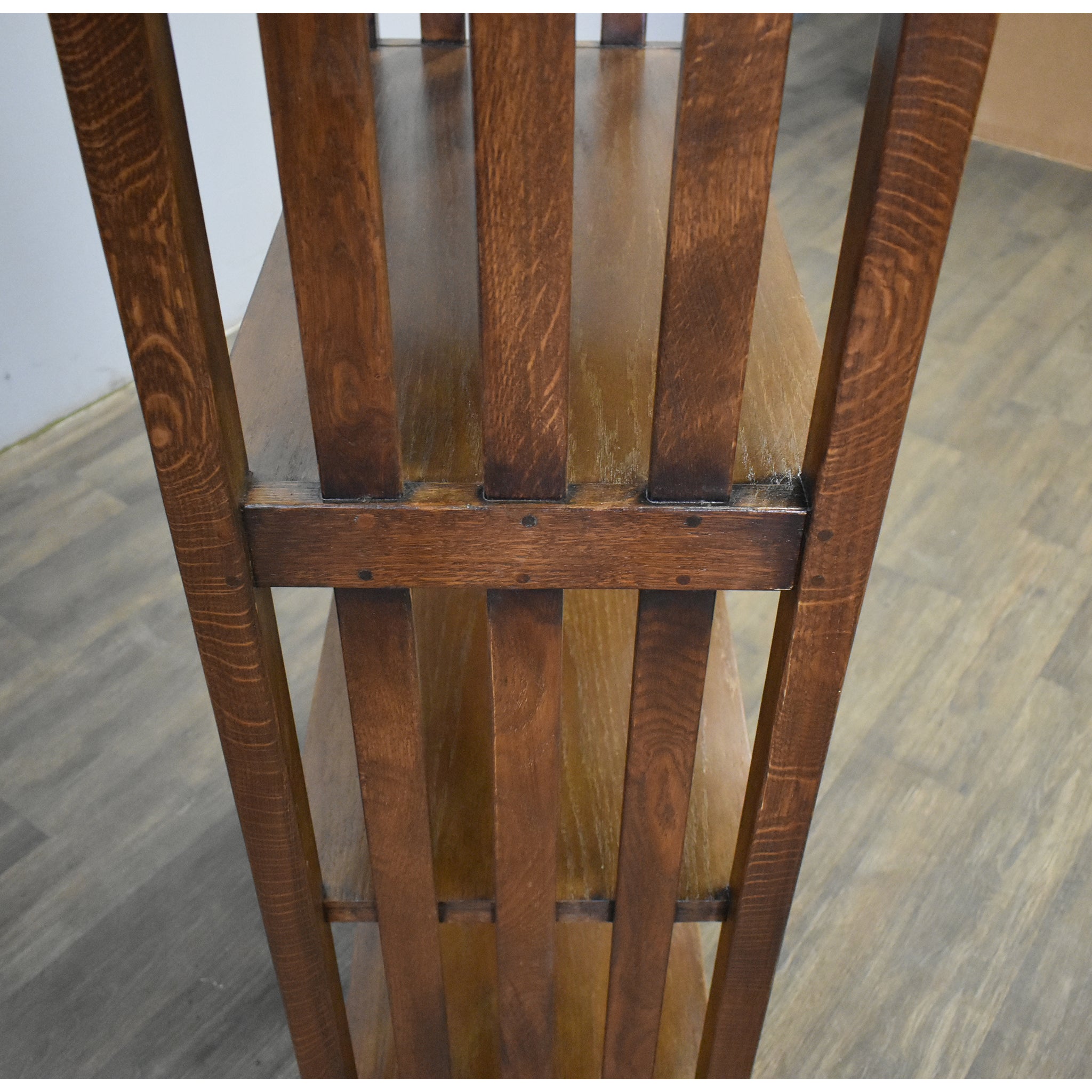 Mission Spindle Side 5 Shelf Bookcase - Walnut (W1)