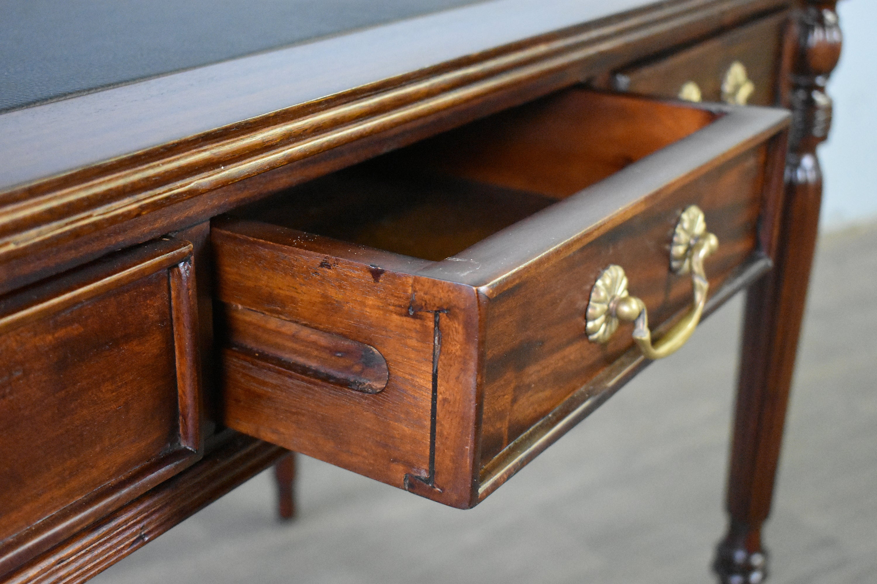 Legacy Leather Top Desk - Brown Walnut