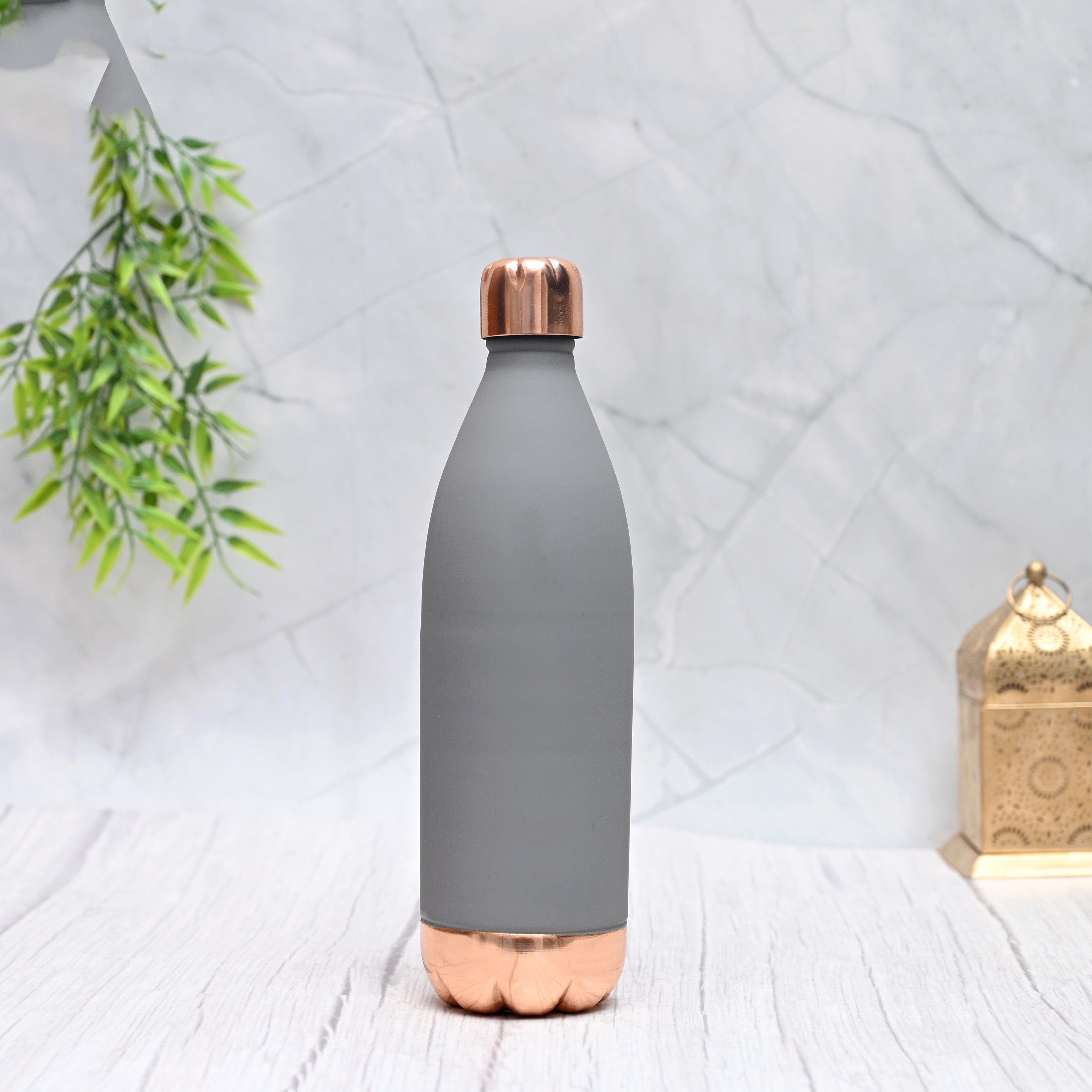 Pure Copper Atlas Silk Bottle ( Grey ) 1000 ML-0