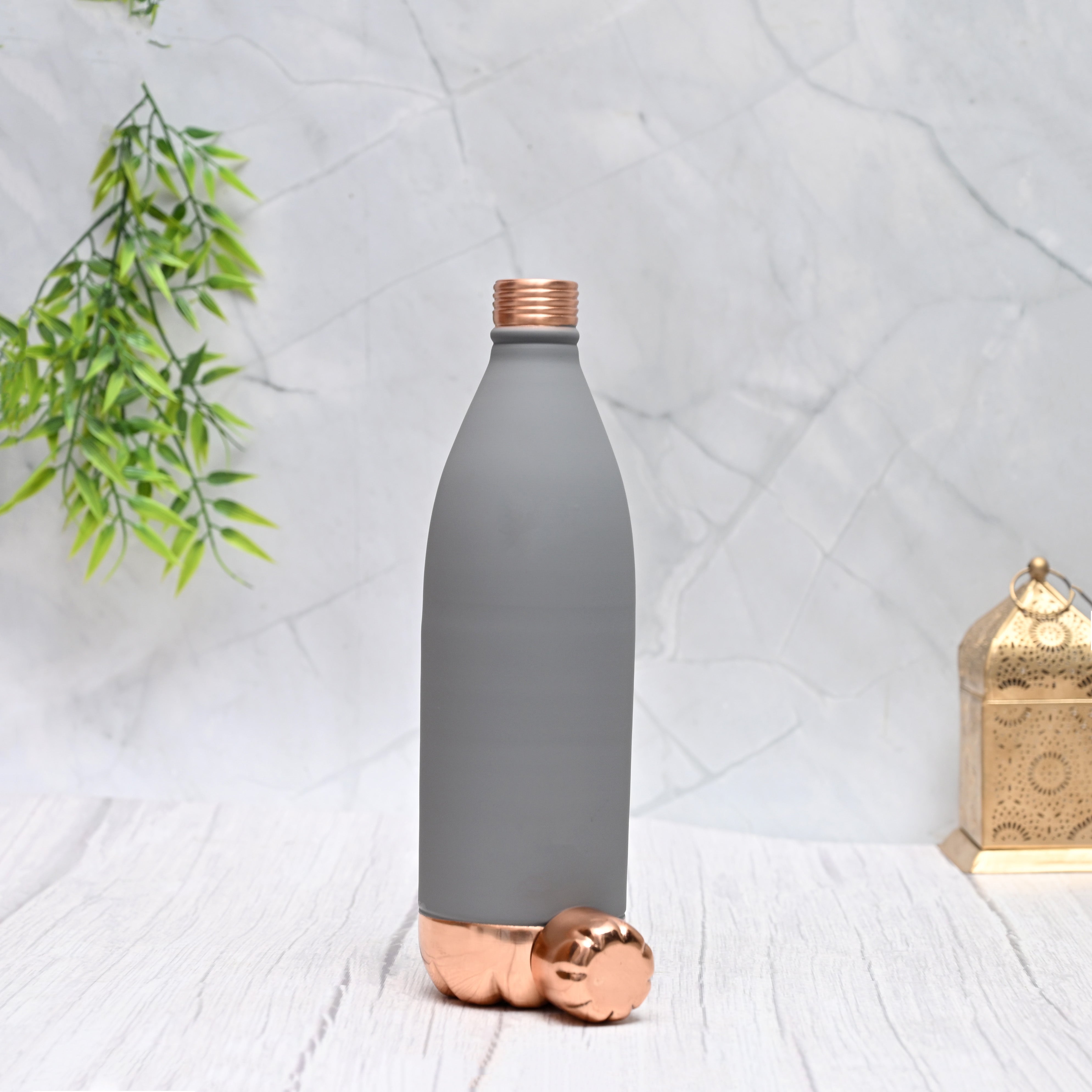 Pure Copper Atlas Silk Bottle ( Grey ) 1000 ML-1