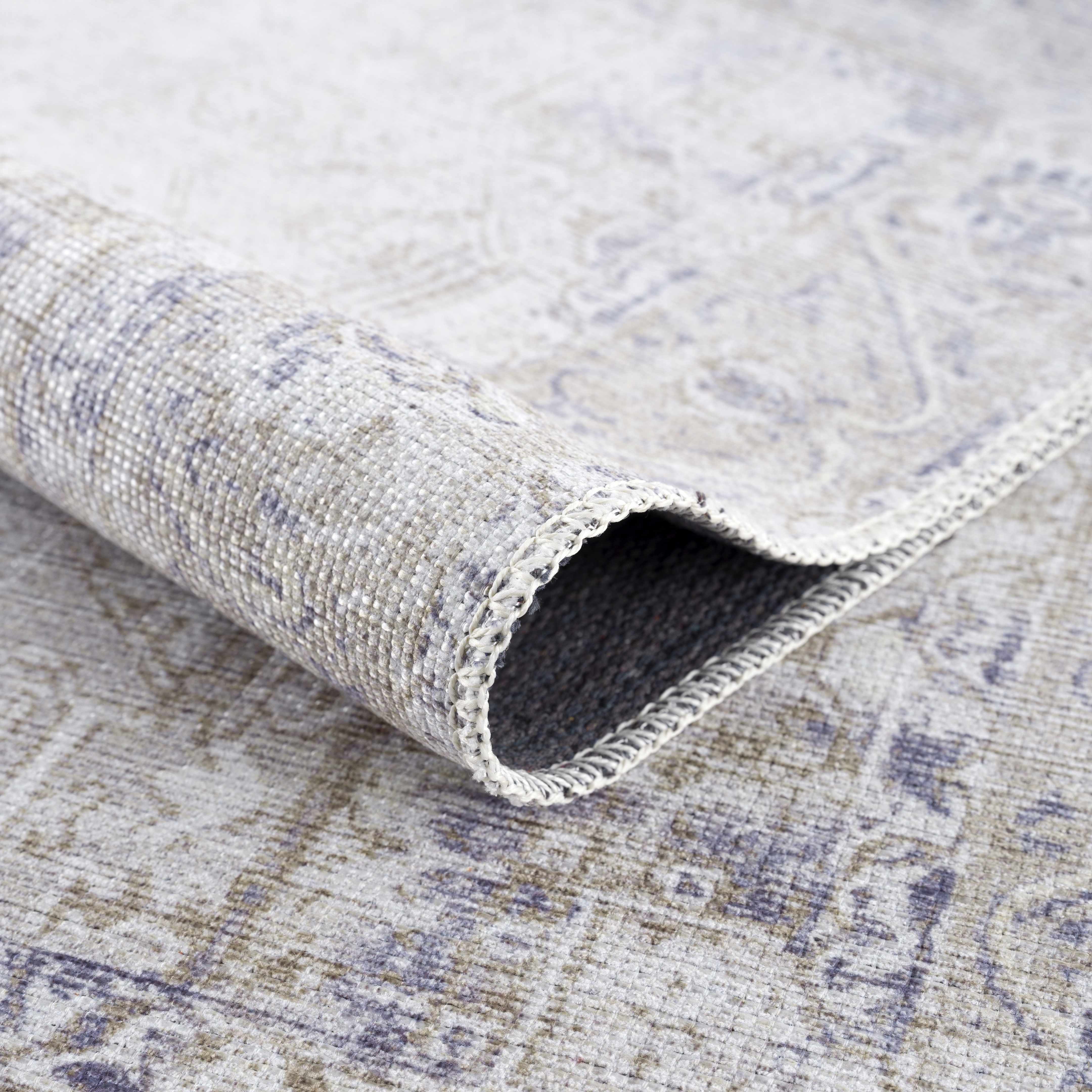 Rosman Olive Washable Area Rug