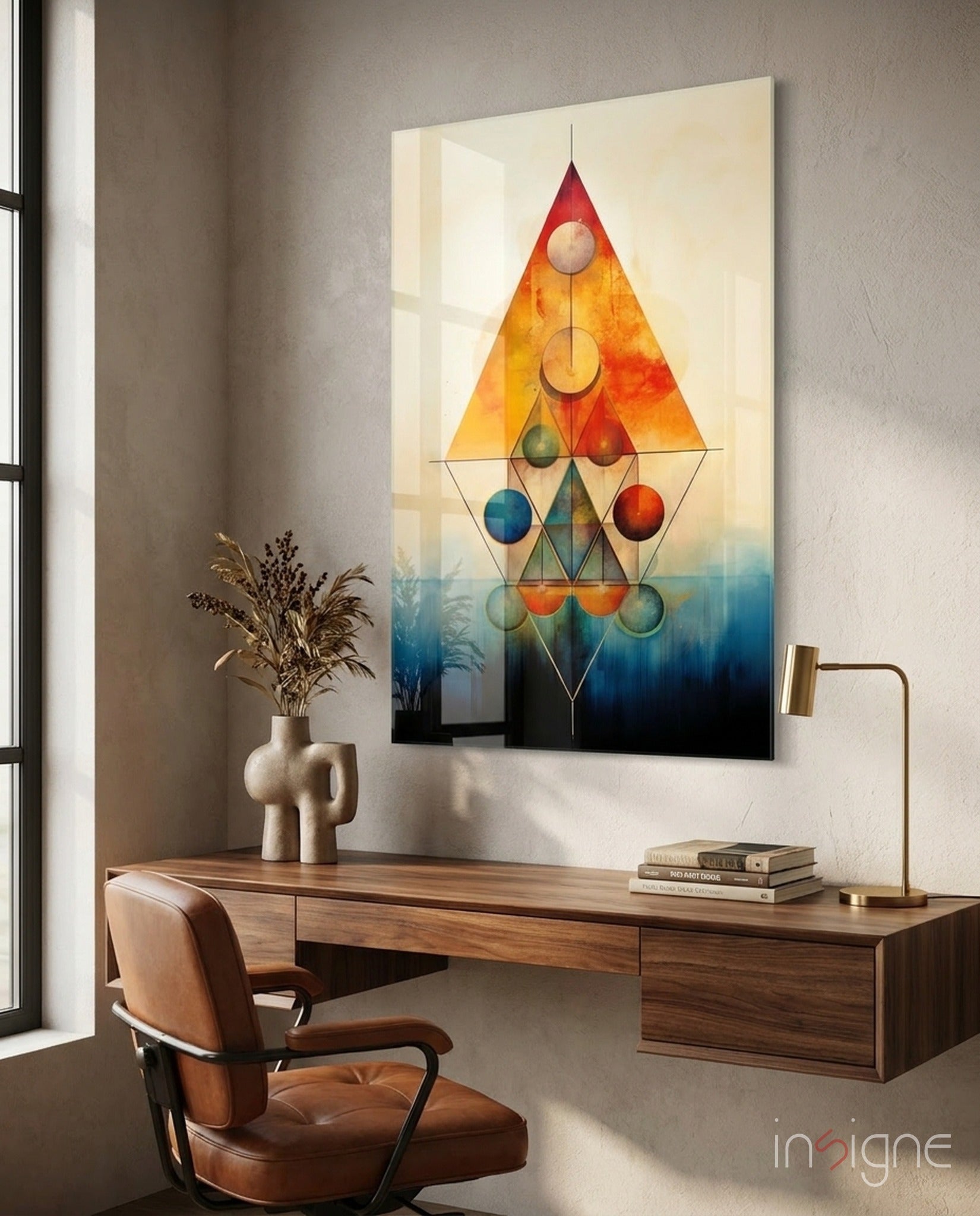 Harmony of Shapes Glass Wall Art|| Designer's Collection