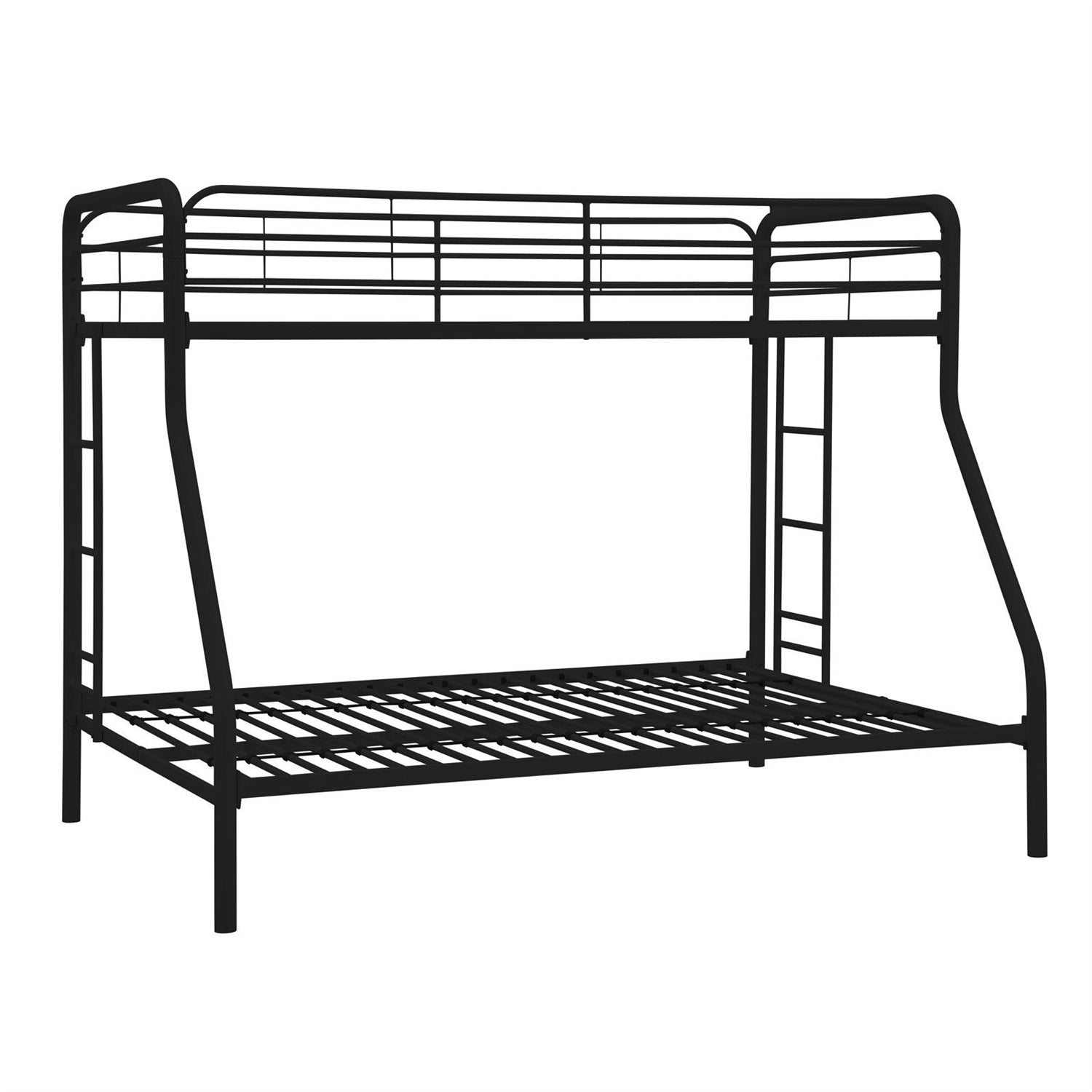 Twin over Full size Bunk Bed in Sturdy Black Metal-2