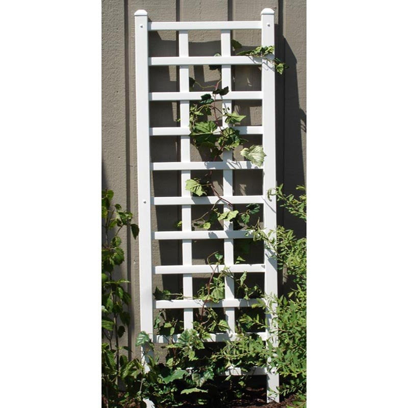 6.25 Ft Wall Trellis in White Vinyl - Made in USA-0