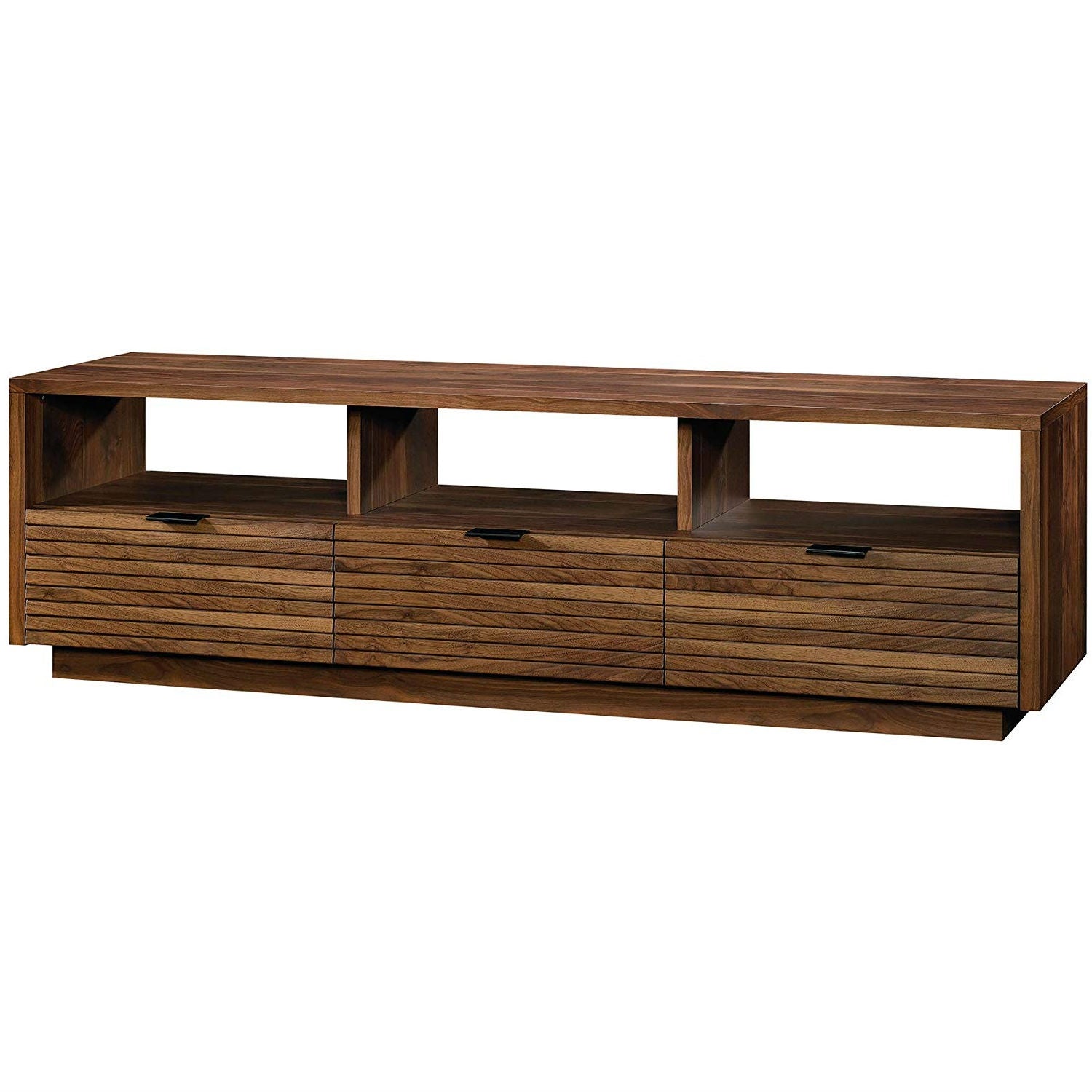 Modern Walnut Finish TV Stand Entertainment Center - Fits up to 70-inch TV-1