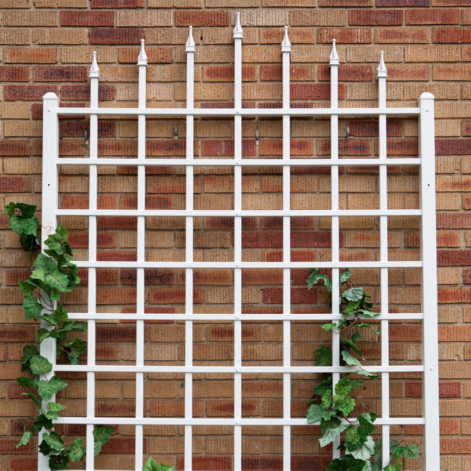 8 Ft Wall Mounted Trellis in White Vinyl - Made in USA-1