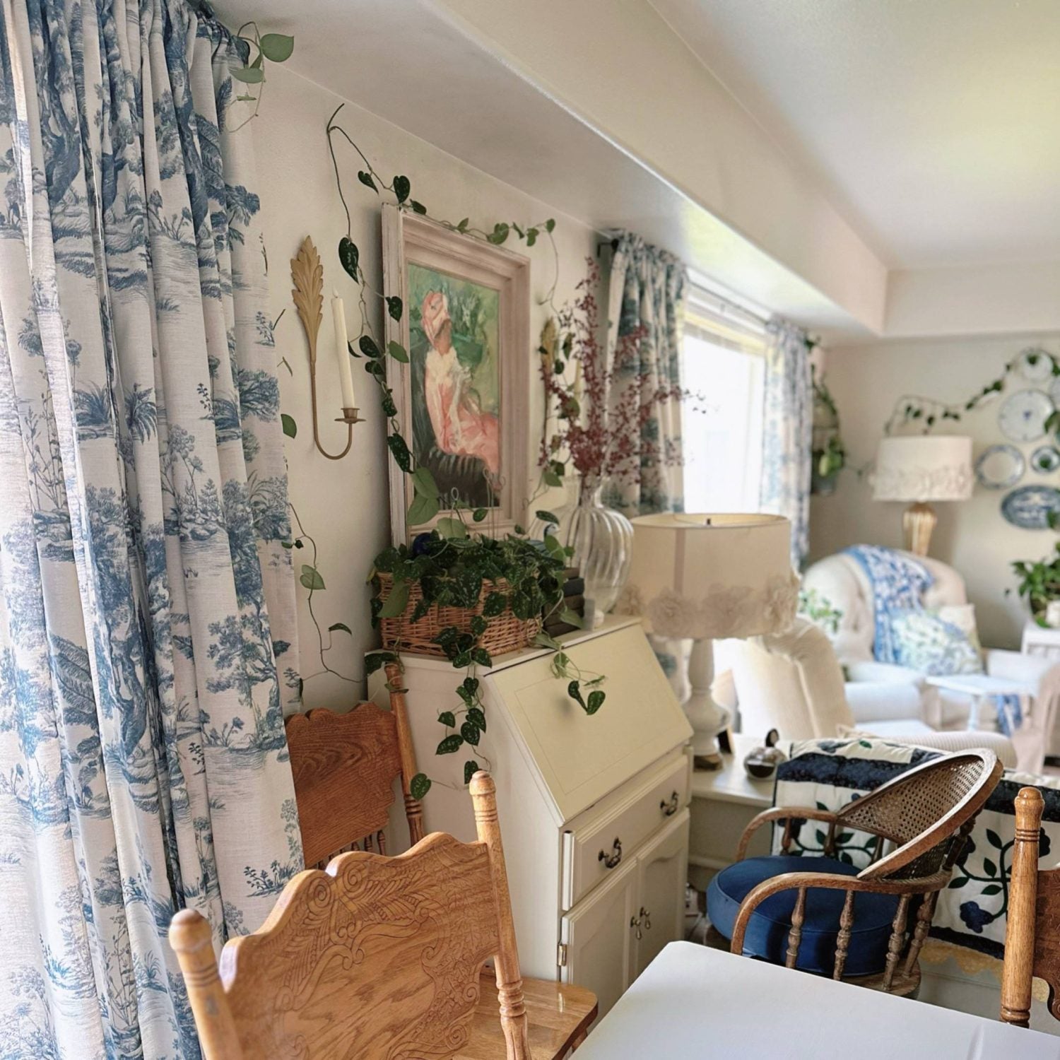 Daphne French Country Style Toile Curtains