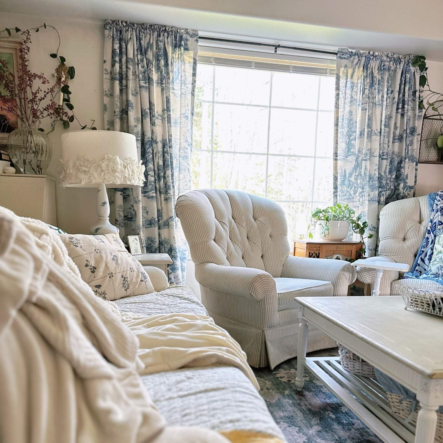 Daphne French Country Style Toile Curtains