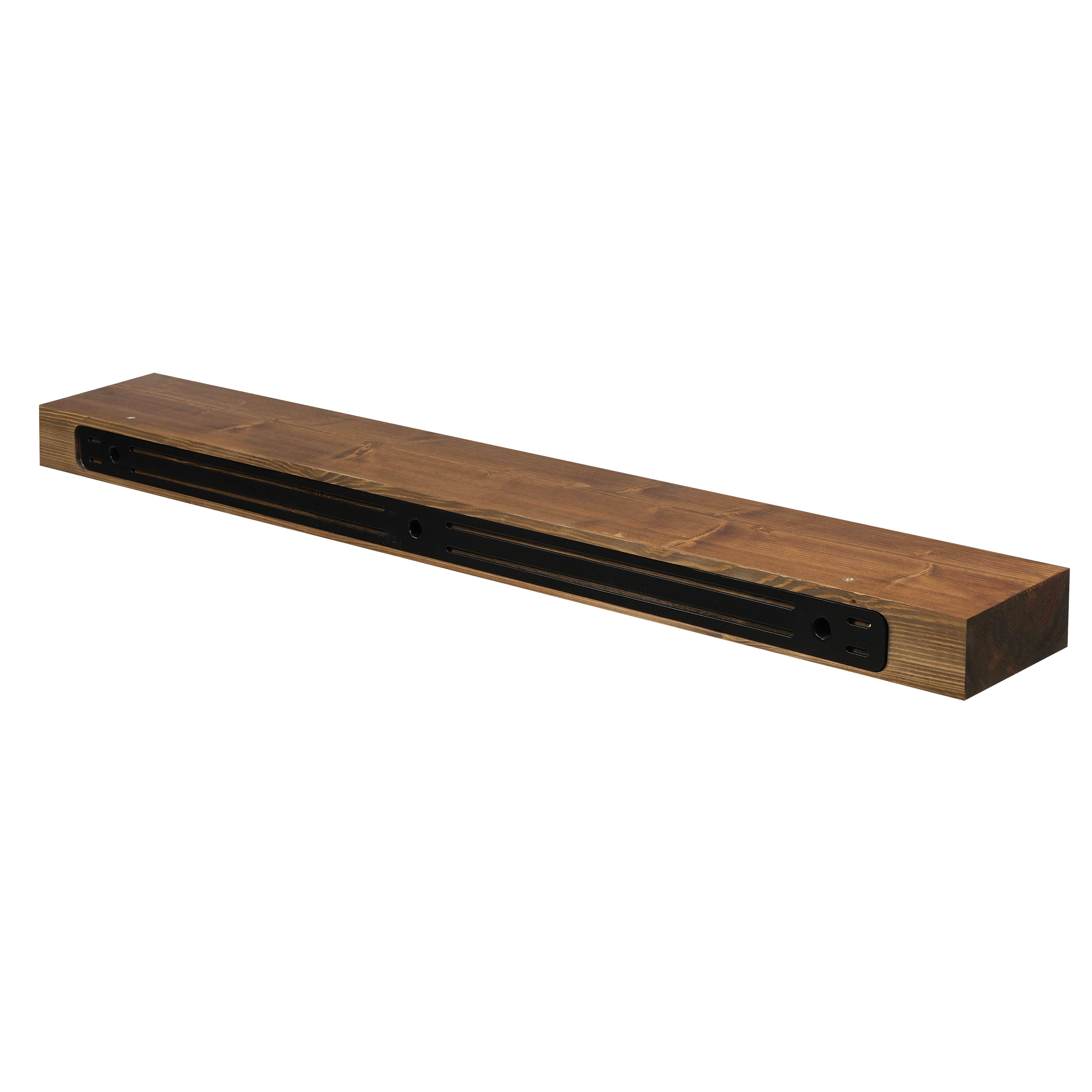 Smooth Solid Floating Timber Fireplace Mantel Shelf