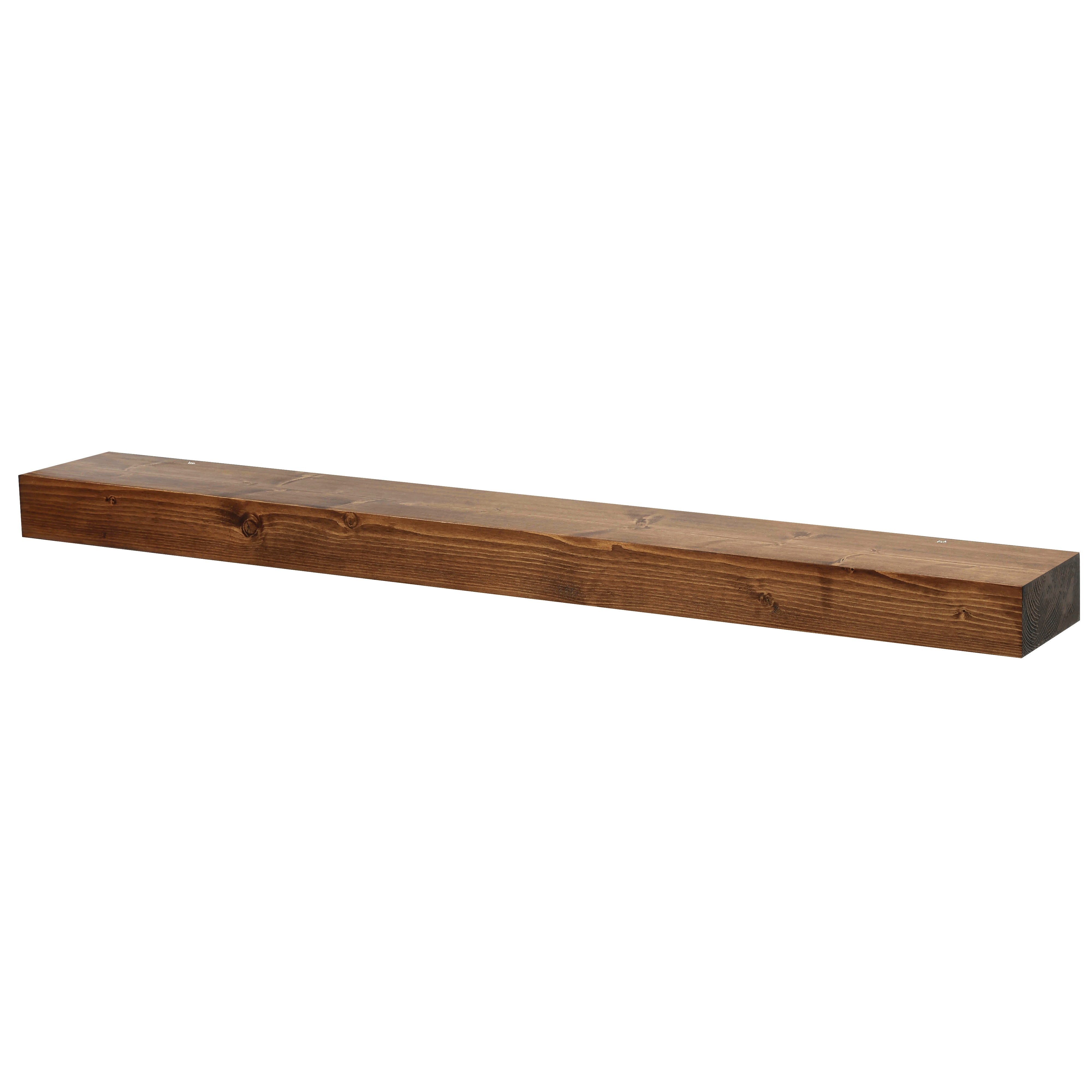 Smooth Solid Floating Timber Fireplace Mantel Shelf