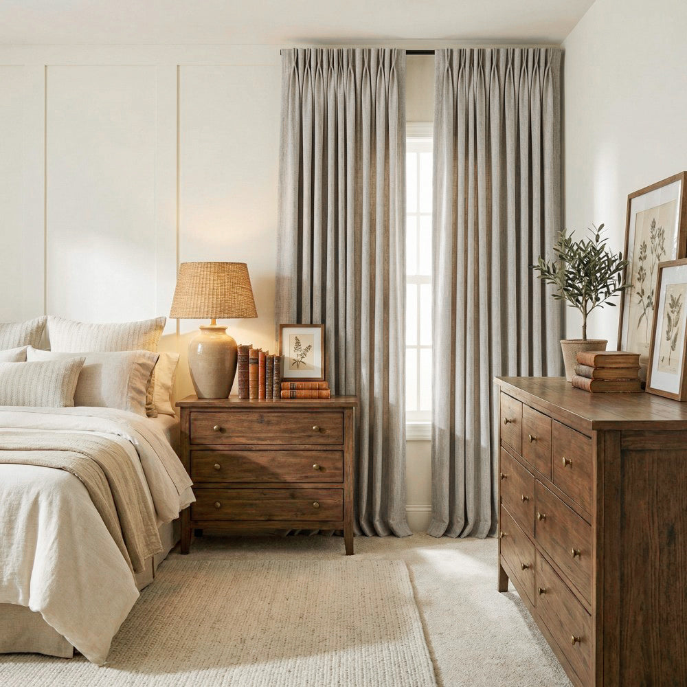 Doris Bamboo Textured Linen Curtains