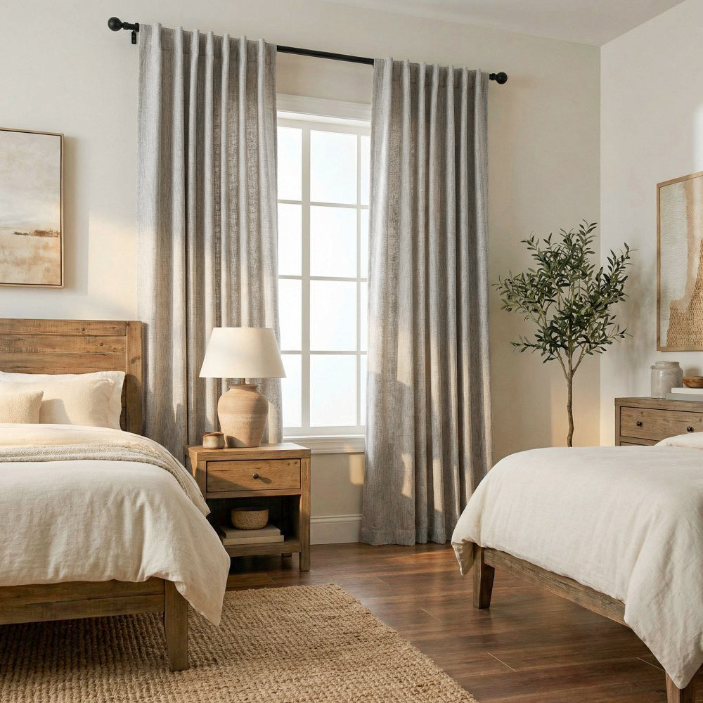 Doris Bamboo Textured Linen Curtains