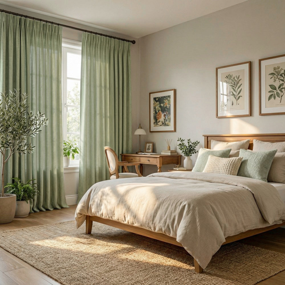 Doris Bamboo Textured Linen Curtains