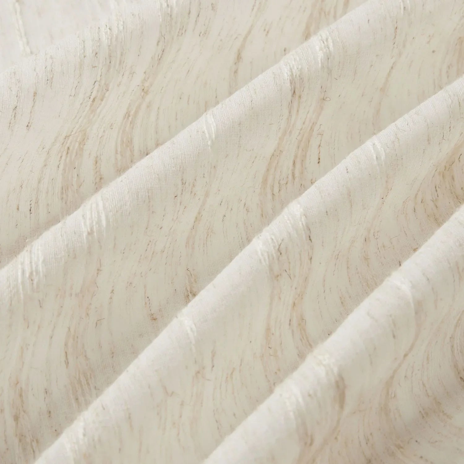 Dorothy Vertical Striped Rough Linen Sheer Curtains