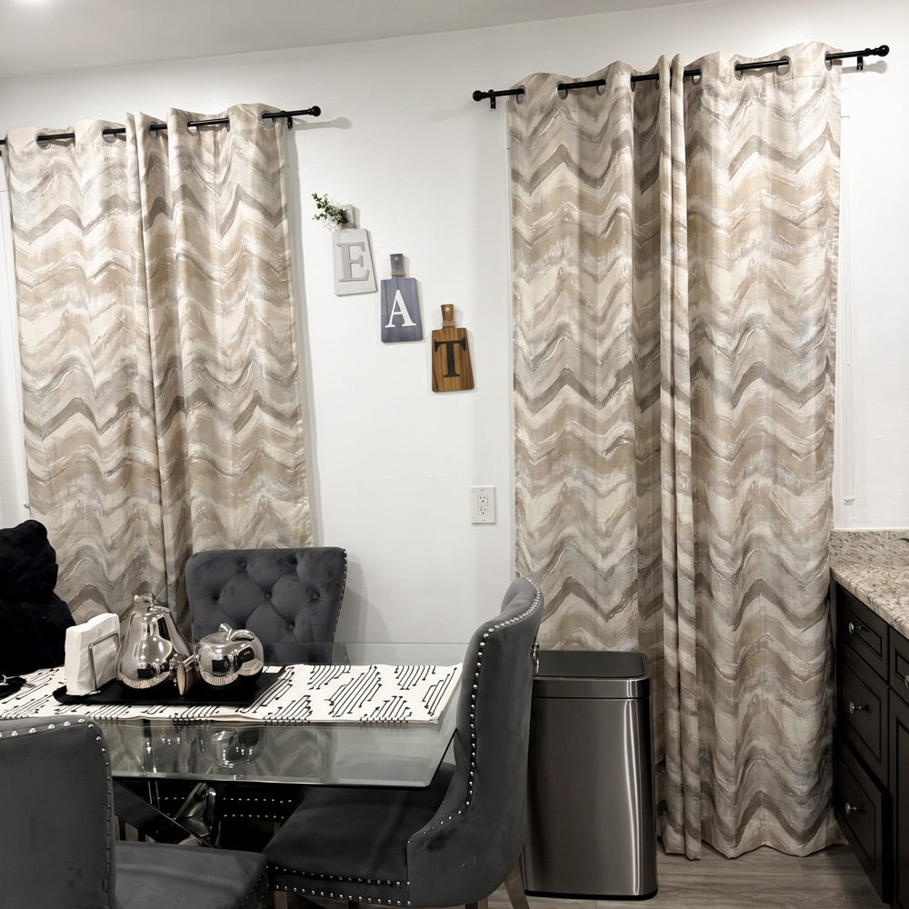Dylan Urban Chevron Pattern Jacquard Curtains