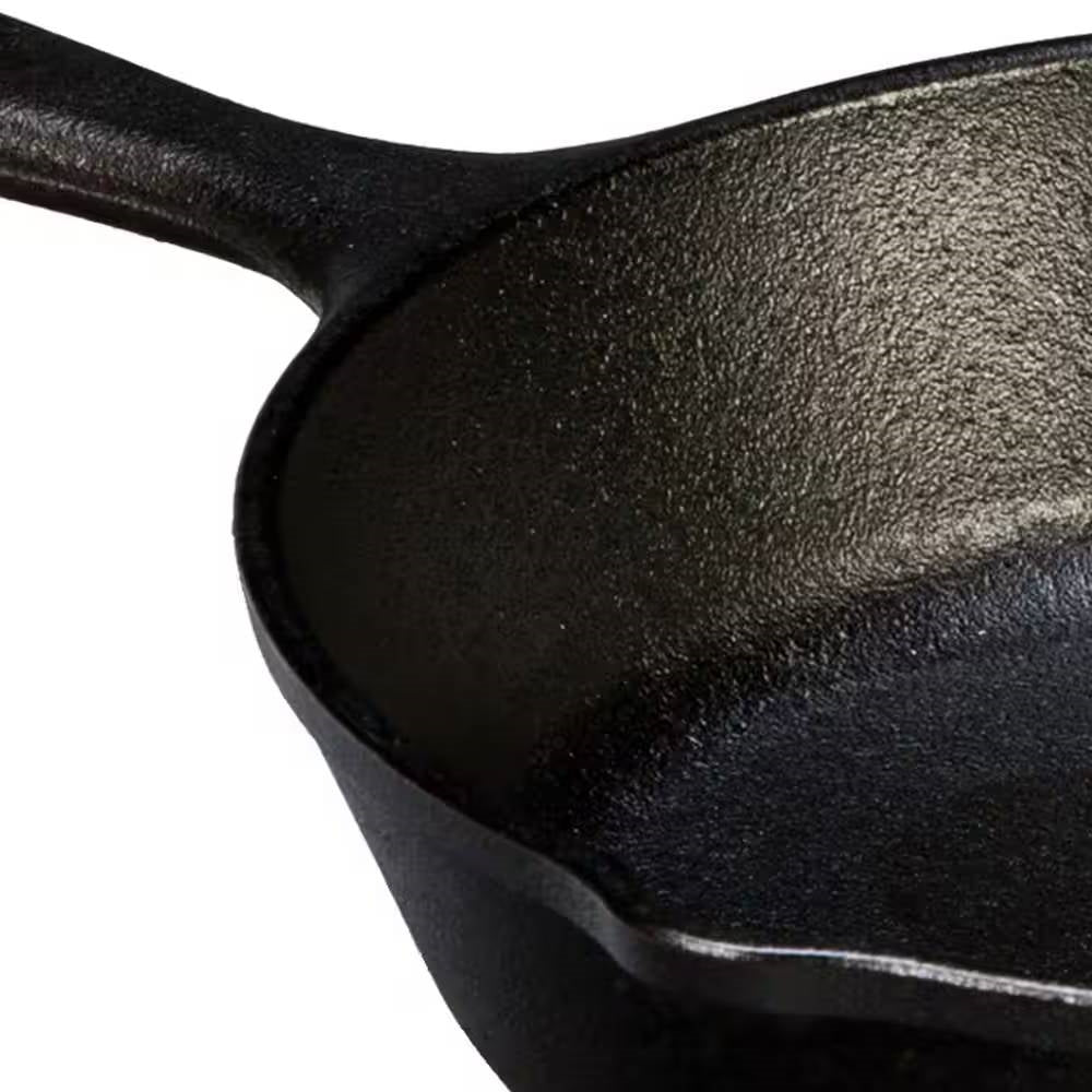 8-inch Pre-Seasoned Cast Iron Skillet Frying Pan with Pour Spouts Made in USA-2