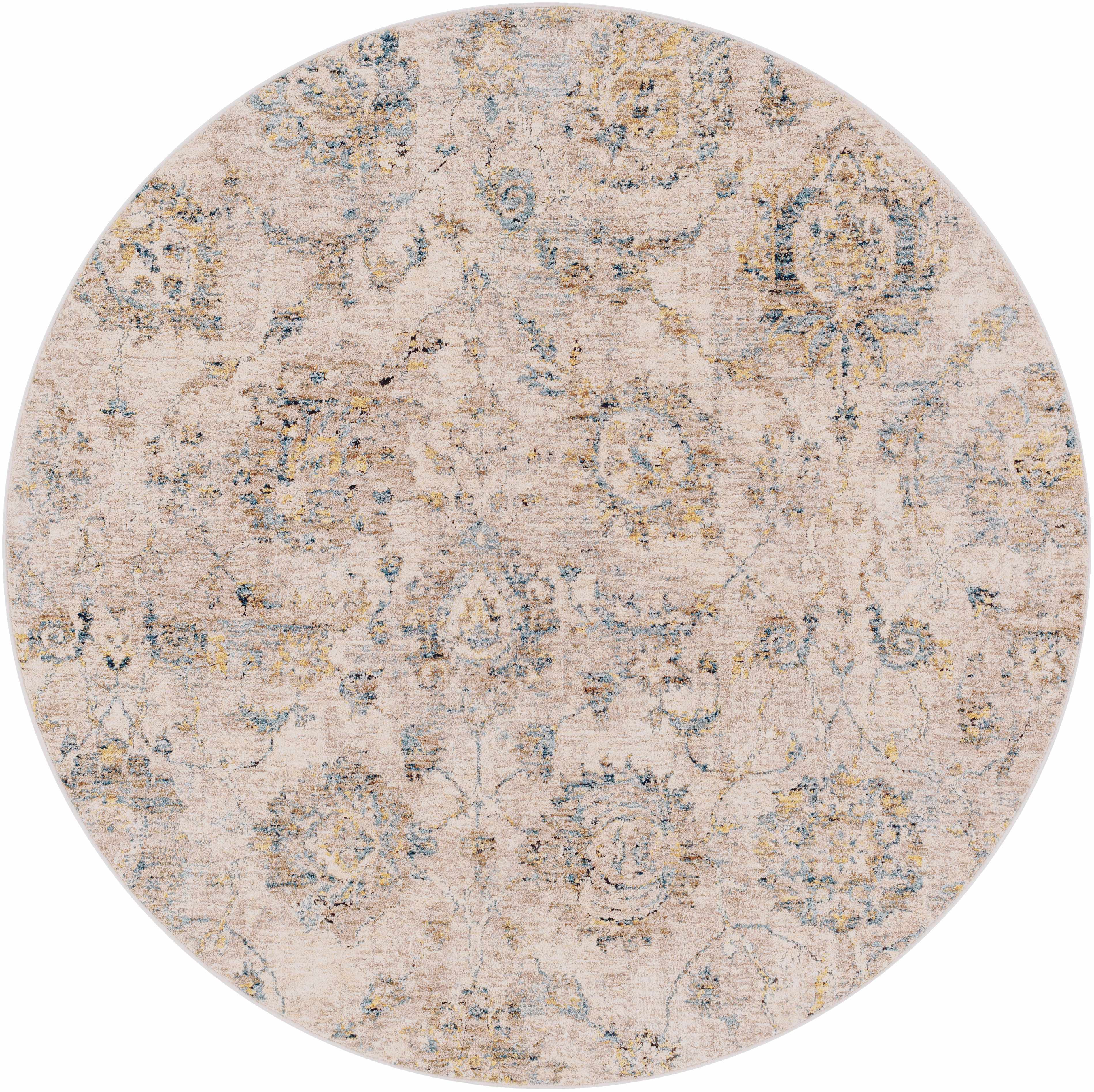 Morinville Teal Floral Rug-11