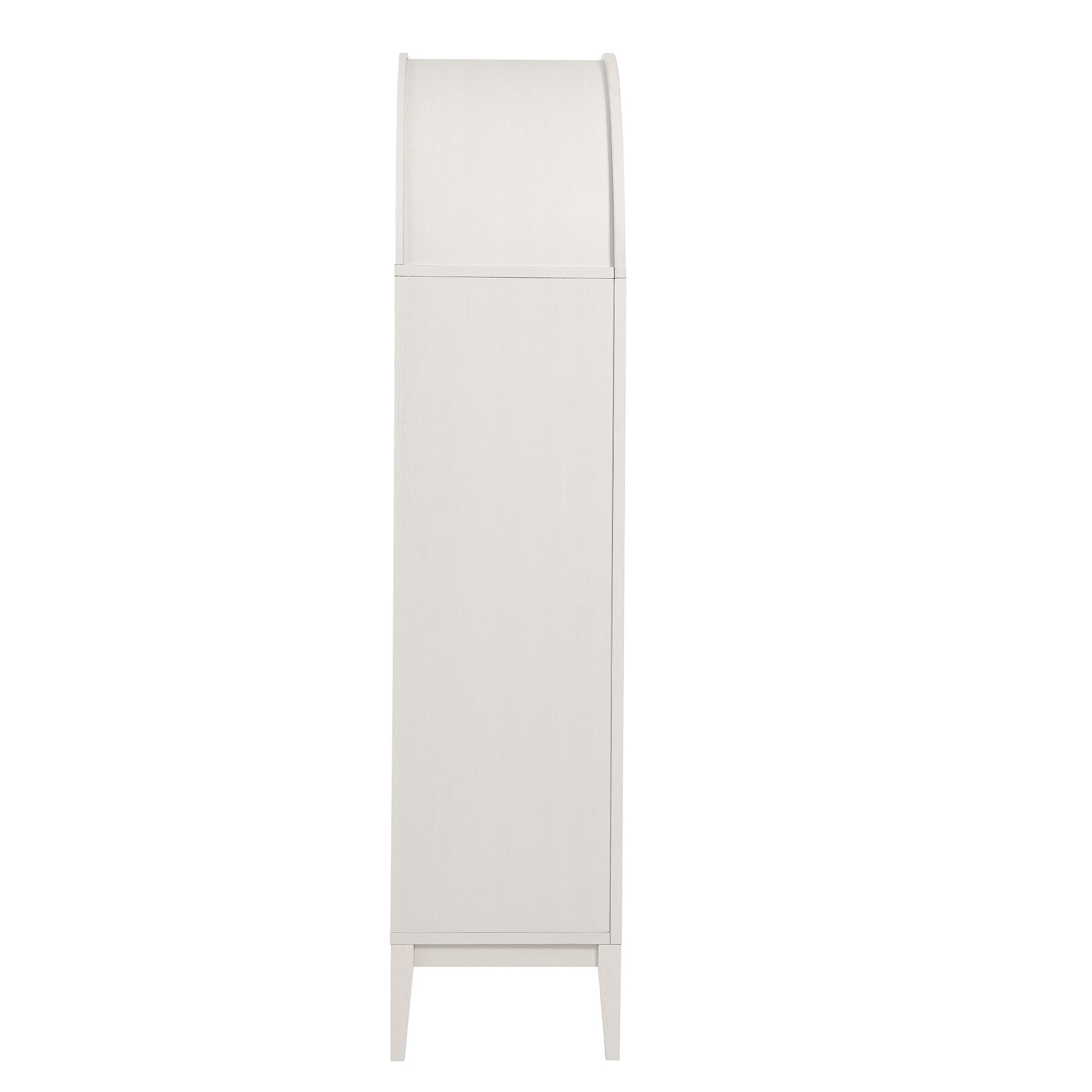 Nolan 1-Piece Wood Storage Cabinet with Arched Glass Doors