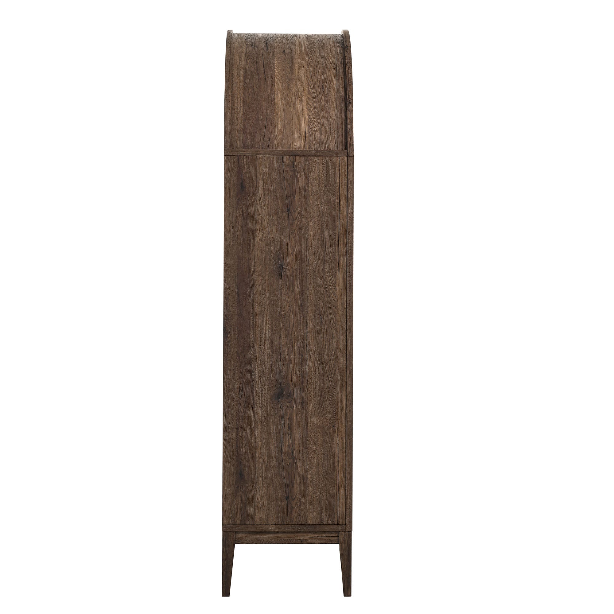 Nolan 1-Piece Wood Storage Cabinet with Arched Glass Doors