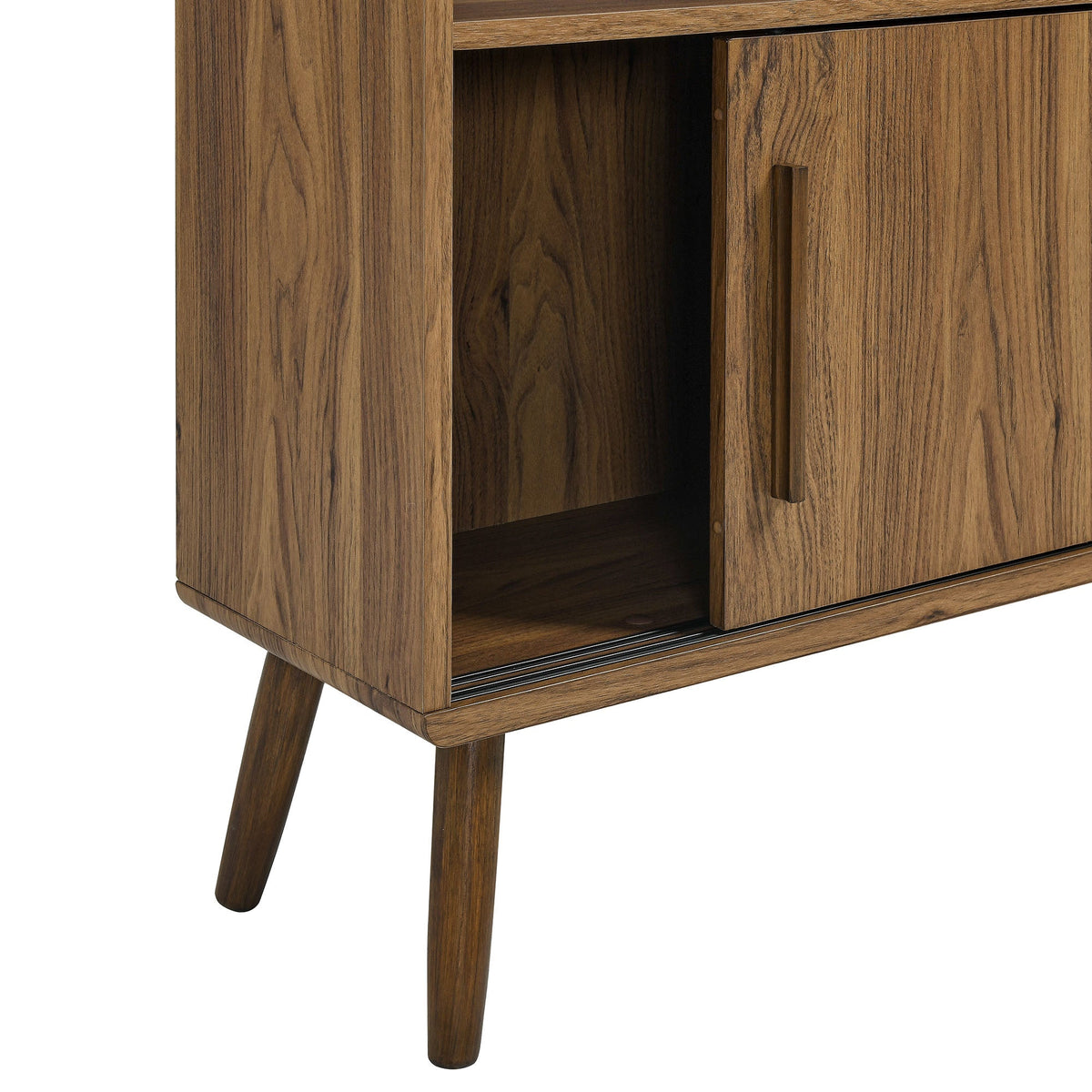 Transmit 45" Four-Tier Bookcase with Sliding Doors