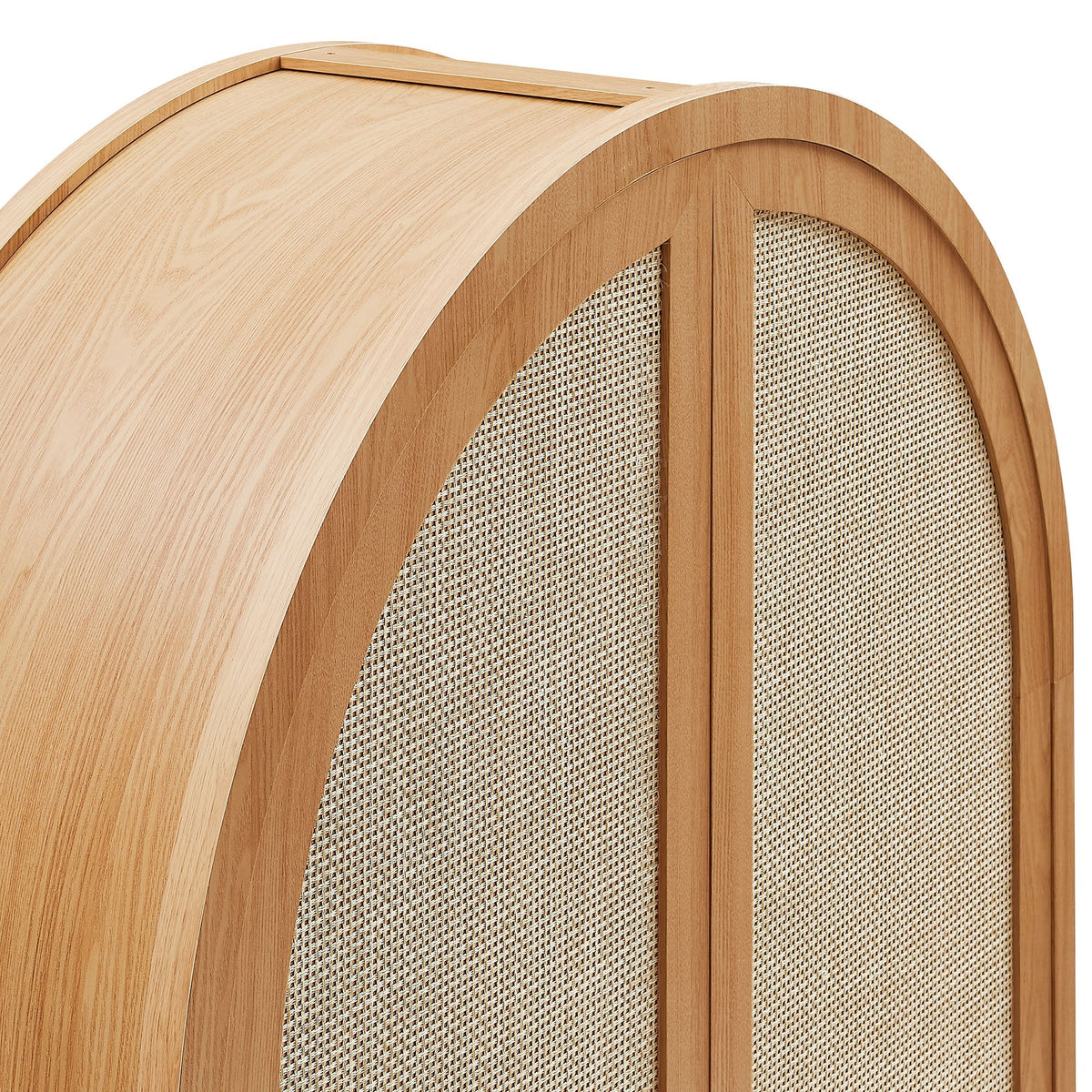 Calista 79" Tall Wide Rattan Arched Storage Cabinet by Modway