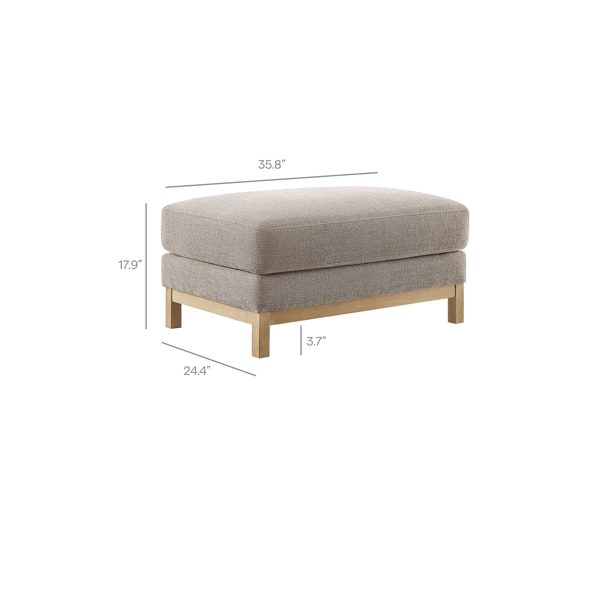 Roscoe Fabric Ottoman by Modway
