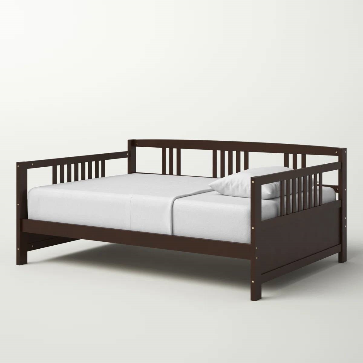 Full size Daybed in Dark Brown Wood Finish-0