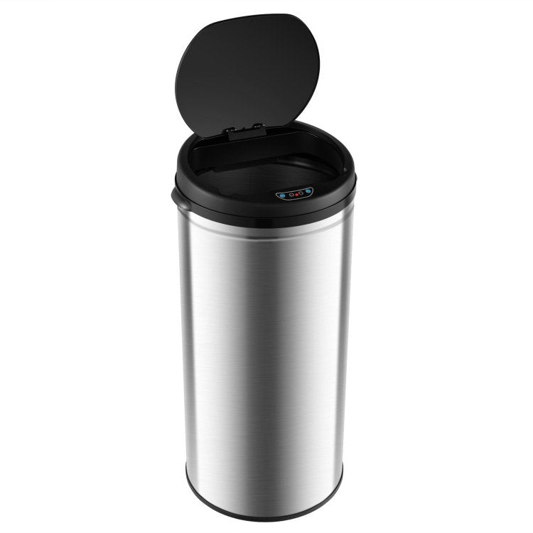 8-Gallon Stainless Steel Motion Sensor Trash Can Kitchen Home Office Waste Bin-0